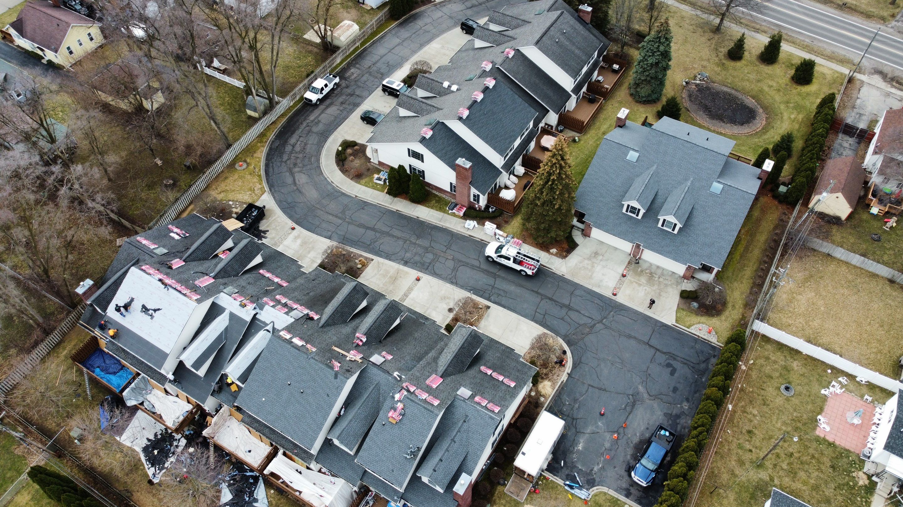 Condo Association Roof Replacement using GAF Shingles by Bloomfield Construction & Restoration