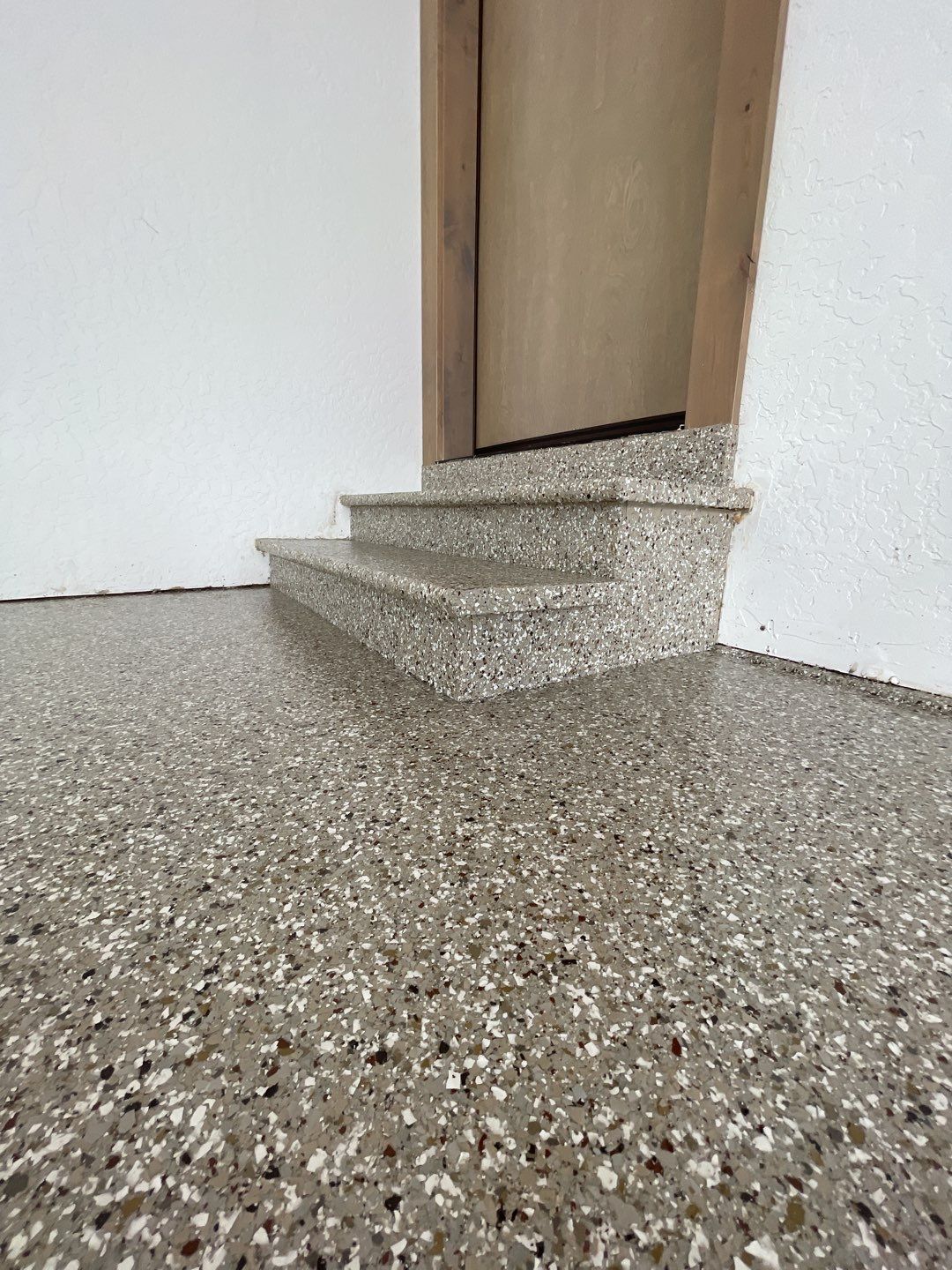 Garage Transformation using Pebble Beach by Croc Coatings, LLC