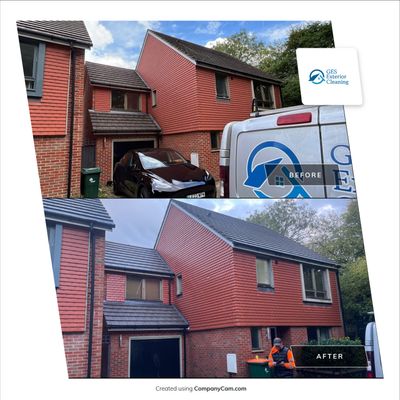 Roof Clean and Biocide Treatment using Honda 15lpm Low Pressure Washing Machine