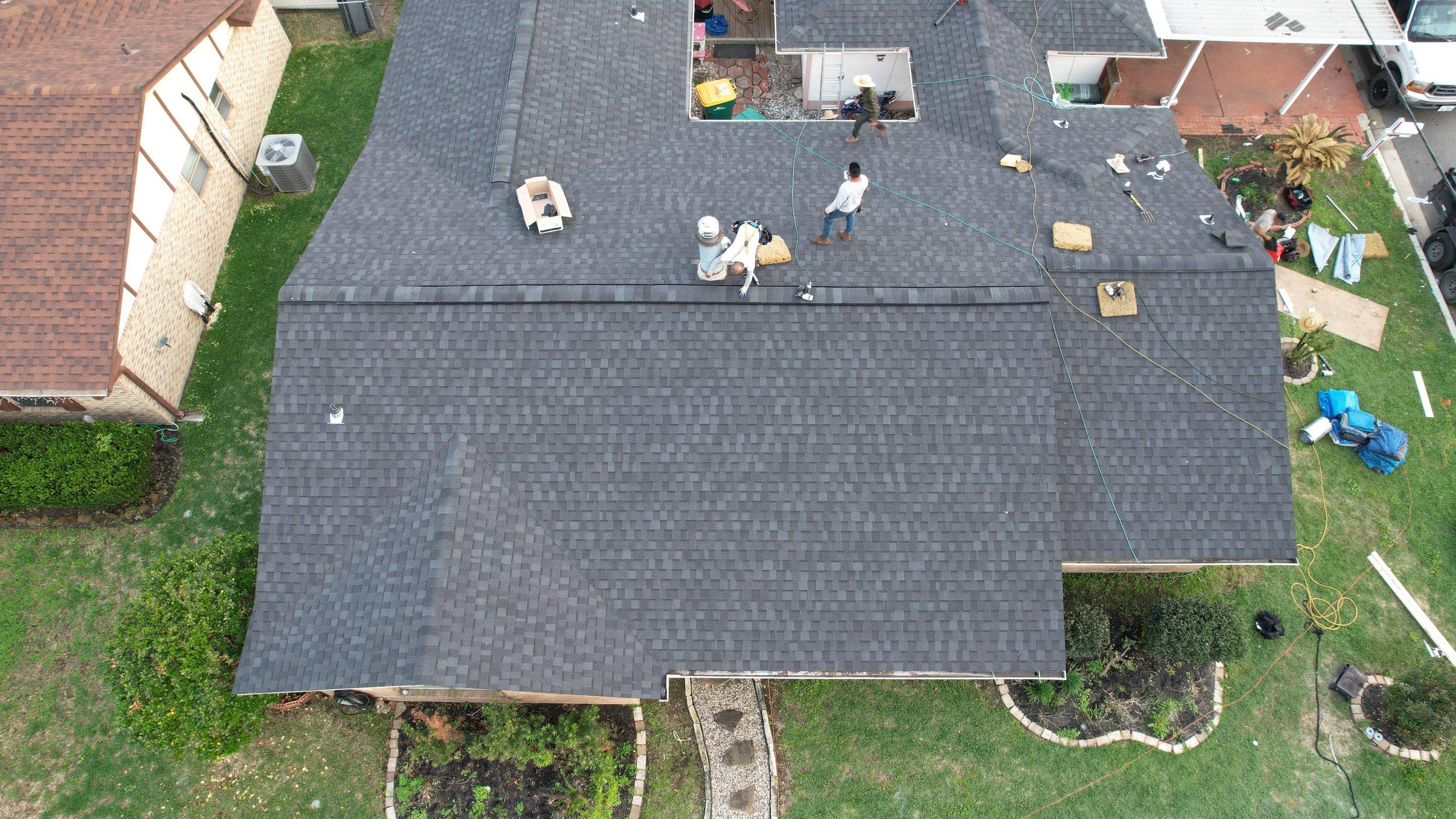 Full Roof Replacement on Brick Ranch — Conroe, TX by PL Roofing & SB Roofing, LLC.