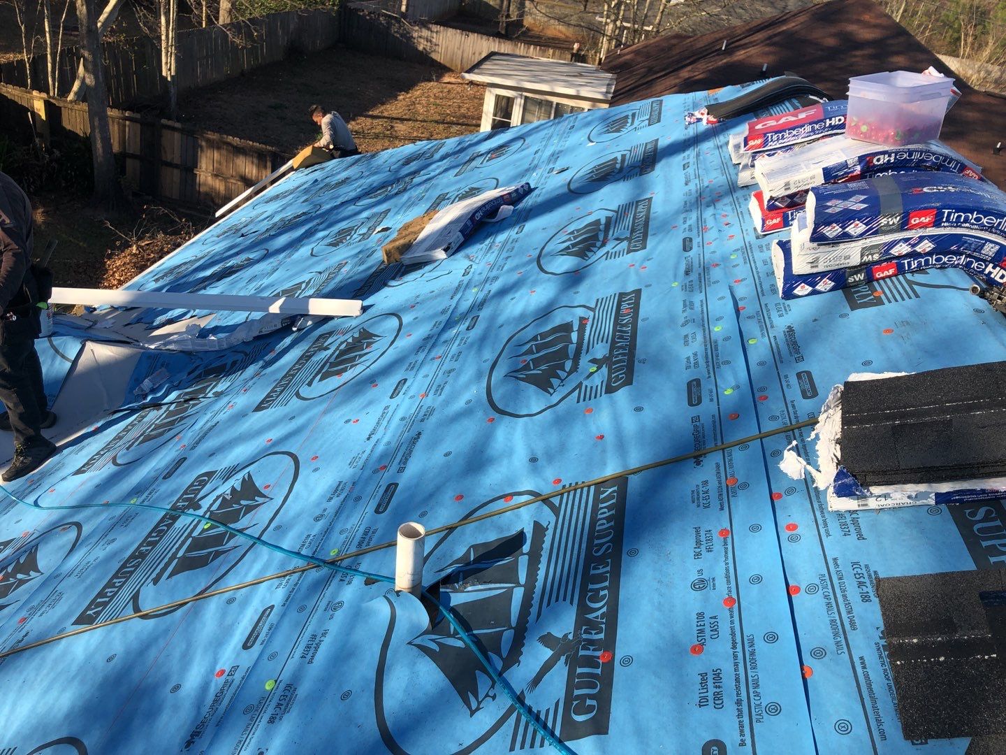 Residential Roofing Installation using Roof Replacement by American Roofing & Construction LLC