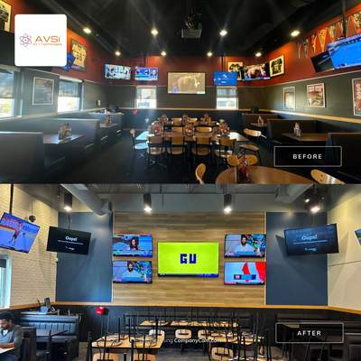 Sports bar AV Remodel
