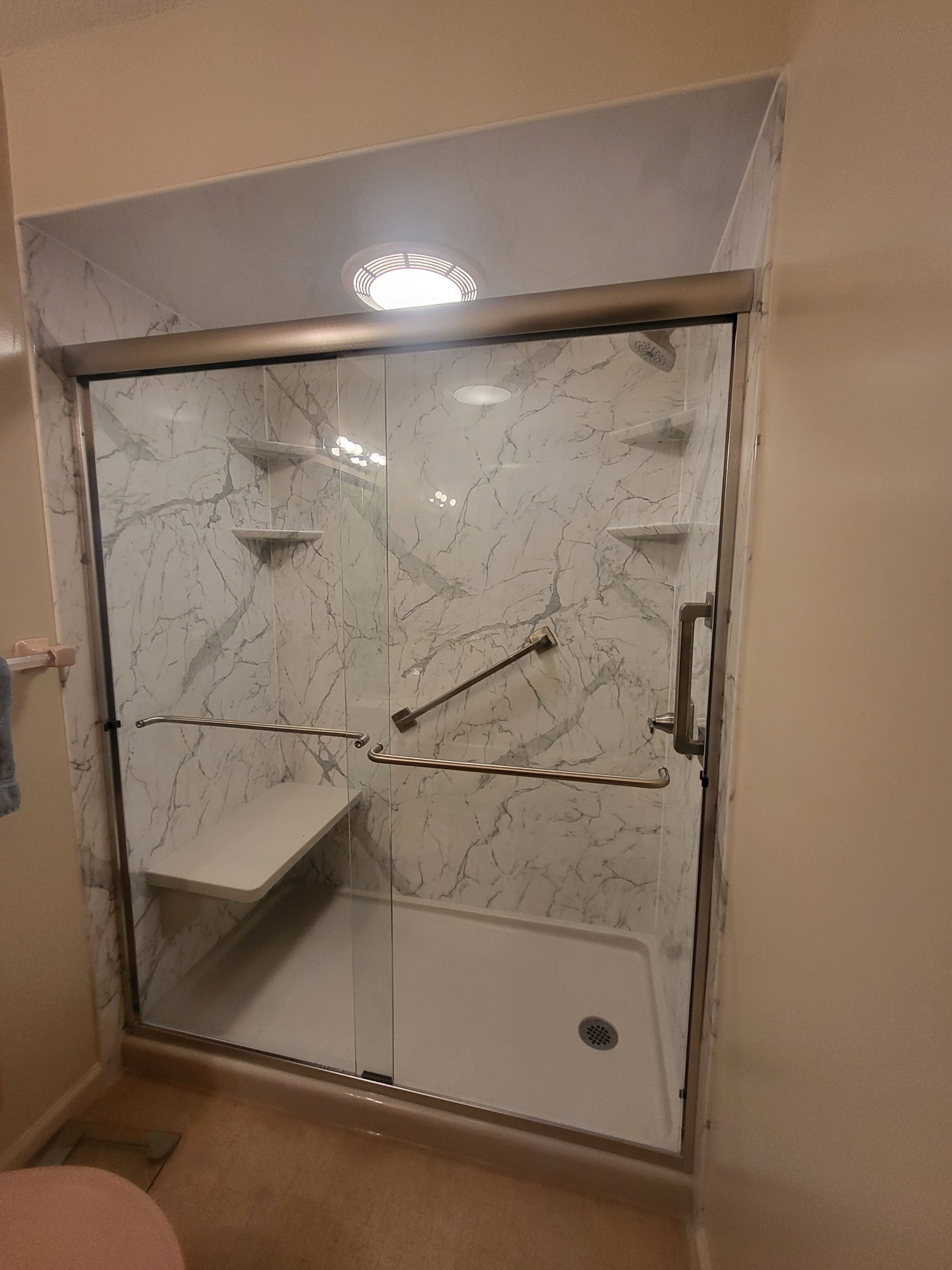 Tub to Walk-In Shower Conversion in Pittsfield, MA  by Yankee Home Improvement