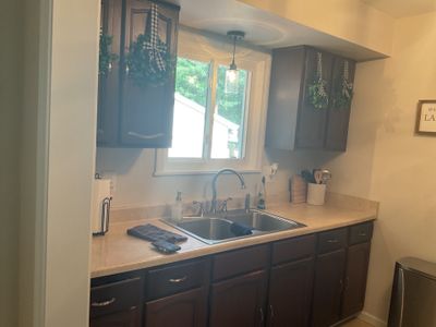 Kitchen Cabinet Refinishing and Butcher Block Countertop Installation in Fenton