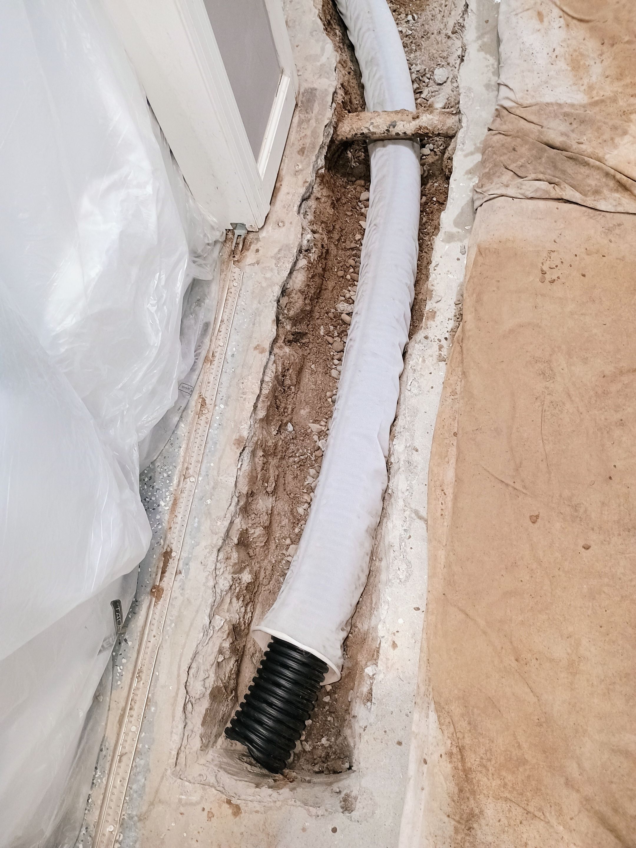 Interior Drain Tile in St. Louis Park by Waterproofing Northeast