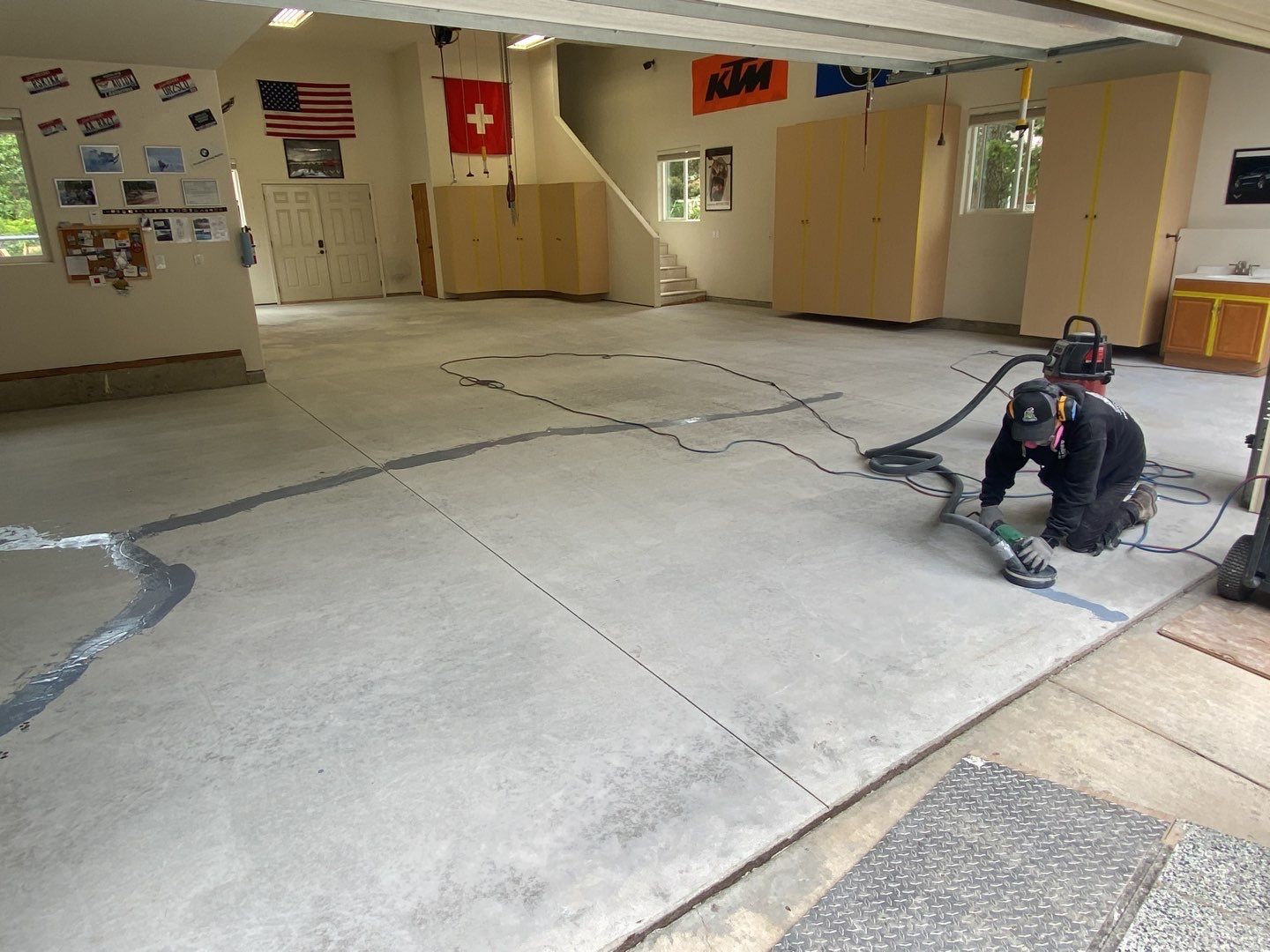 Garage Transformation using Domino by Croc Coatings, LLC