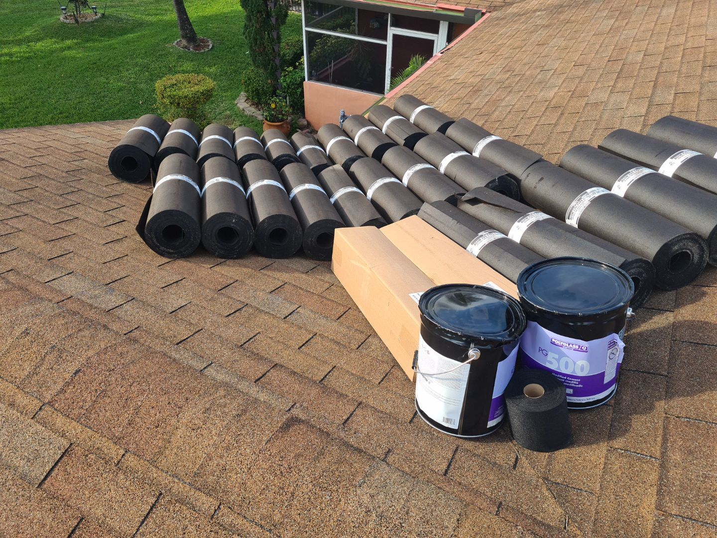 Residential Roofing Installation using 1" Nail strip metal roof by BLUES BROTHERS ROOFING