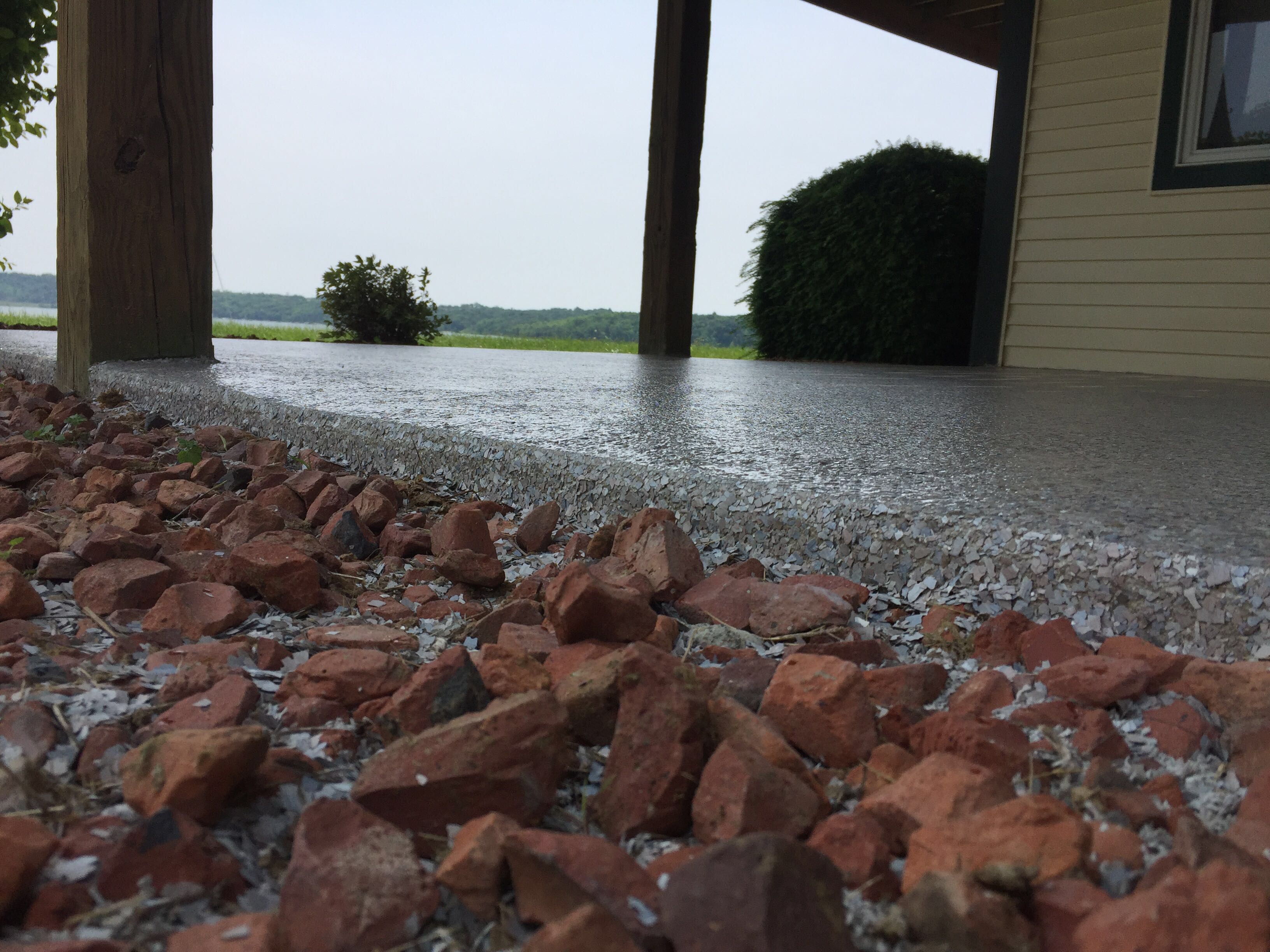 Patio Installation using Fieldstone by Your1DayFloor.com