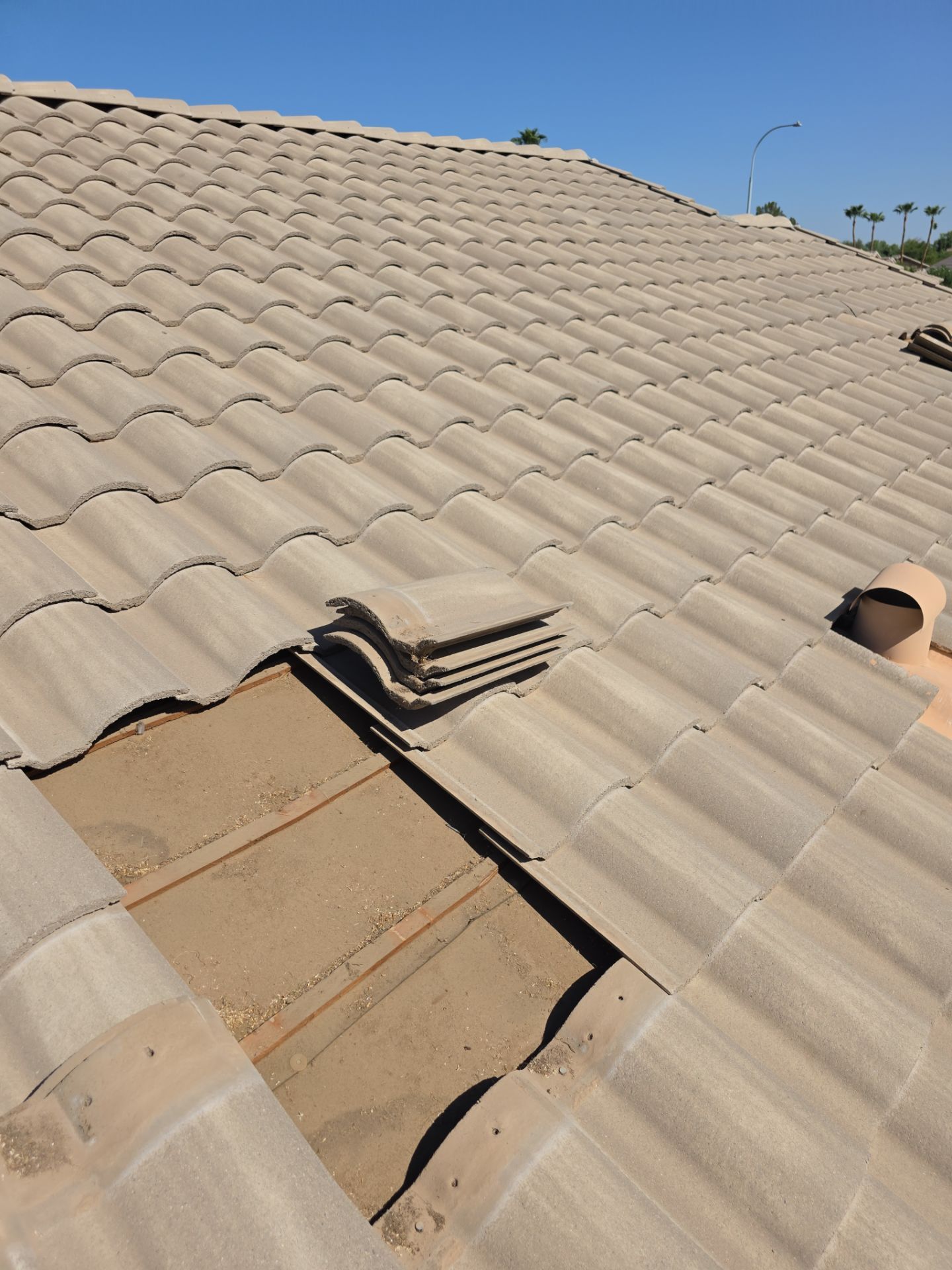 New tile reset for this beautiful home in Chandler by Weather-Tite Roofing