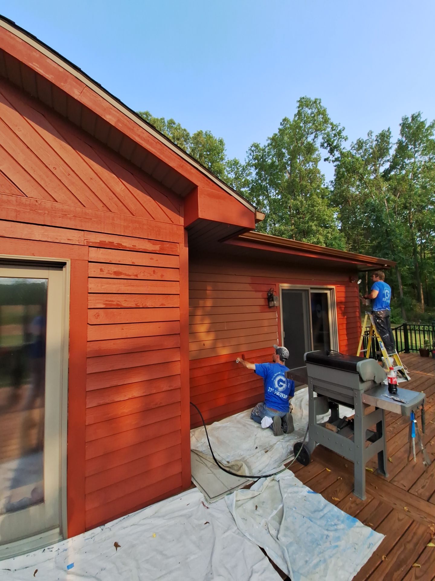 Color update with exterior staining and painting by Gordon Painting