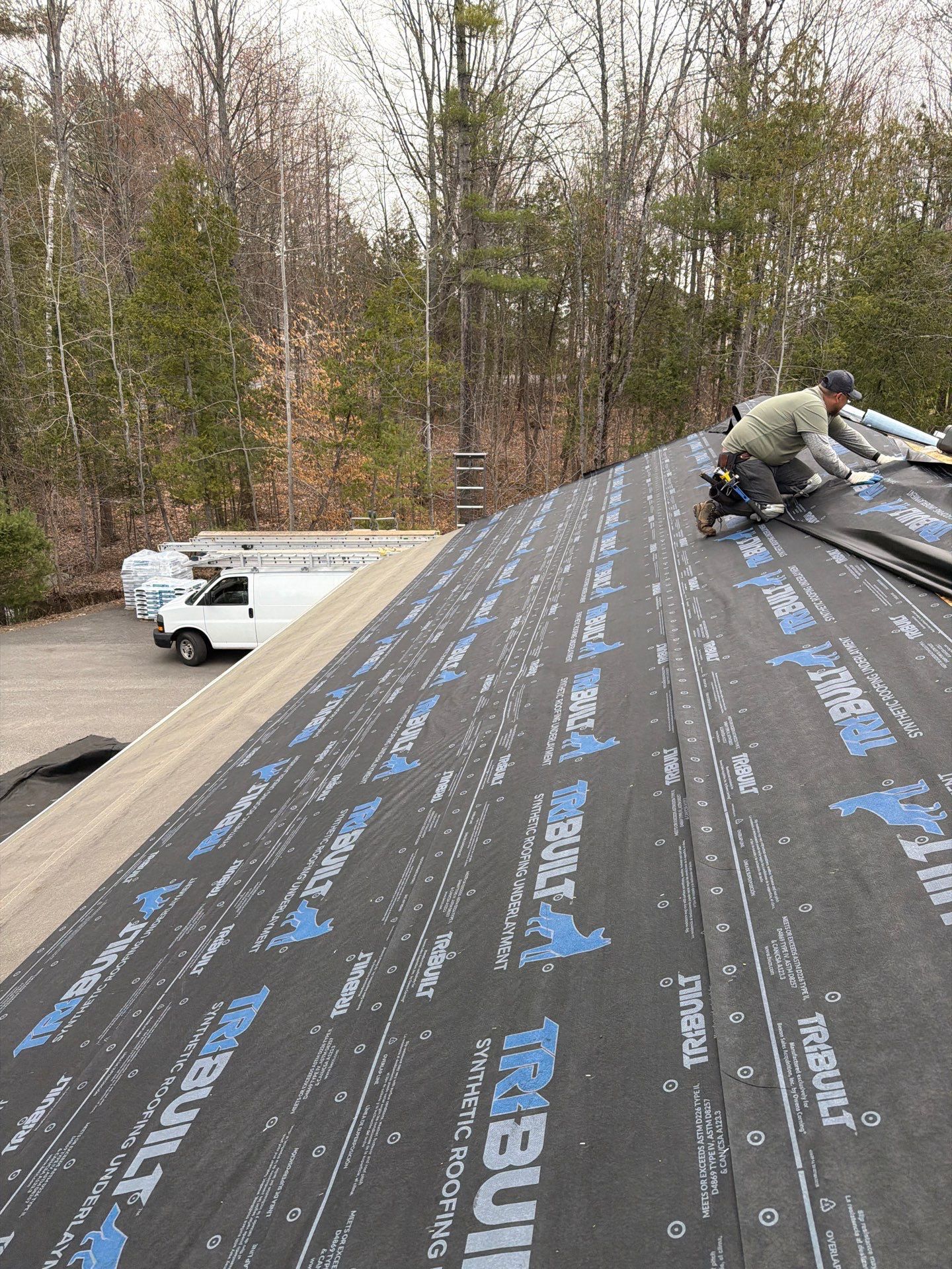 Asphalt Roof Replacement with IKO Cambridge Shingles in Fairfield, ME by Tall pine roofing