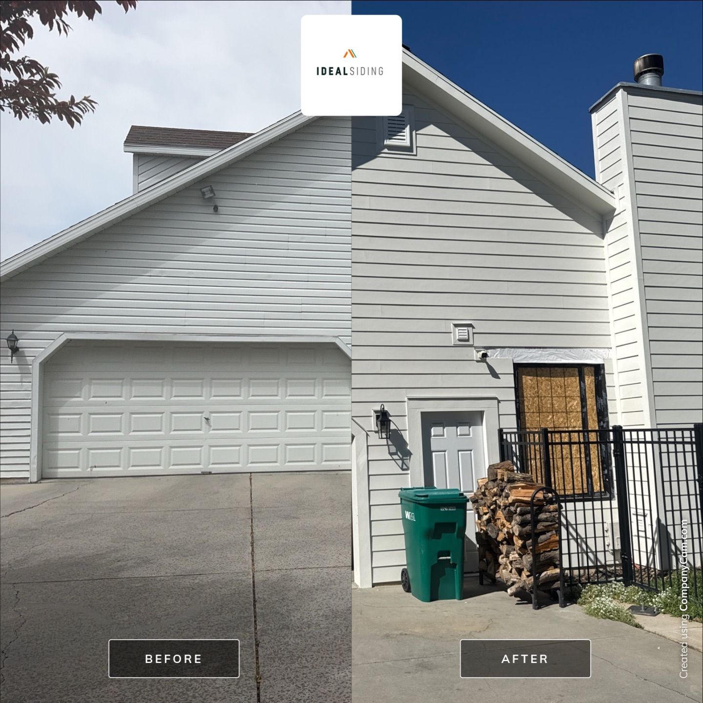 American Fork | Custom Hardie Smooth Siding | Dove Wing & White Dove by Ideal Siding Utah
