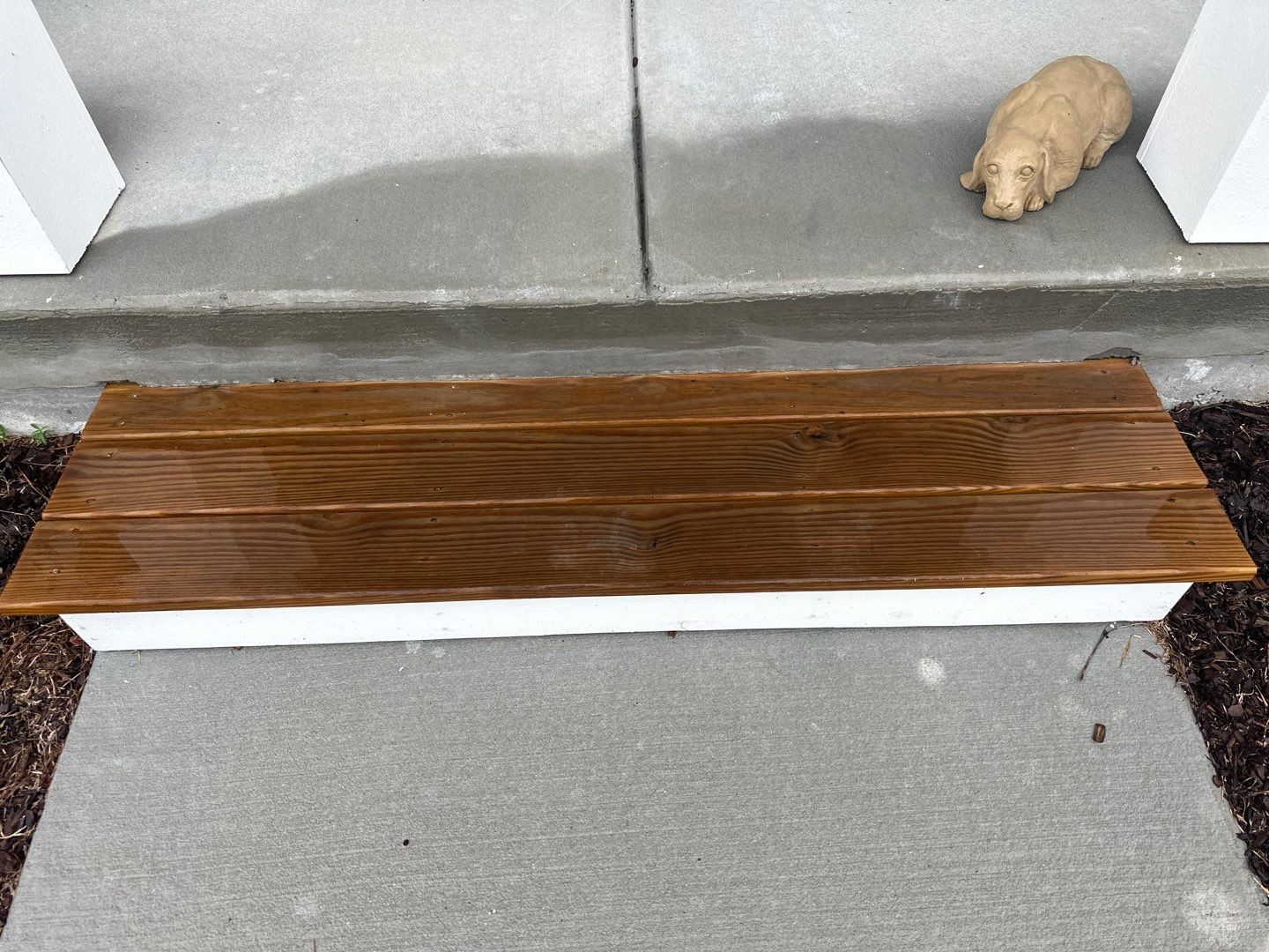Weathered Deck and Concrete using Wood and Concrete Sealant by DuraSeal