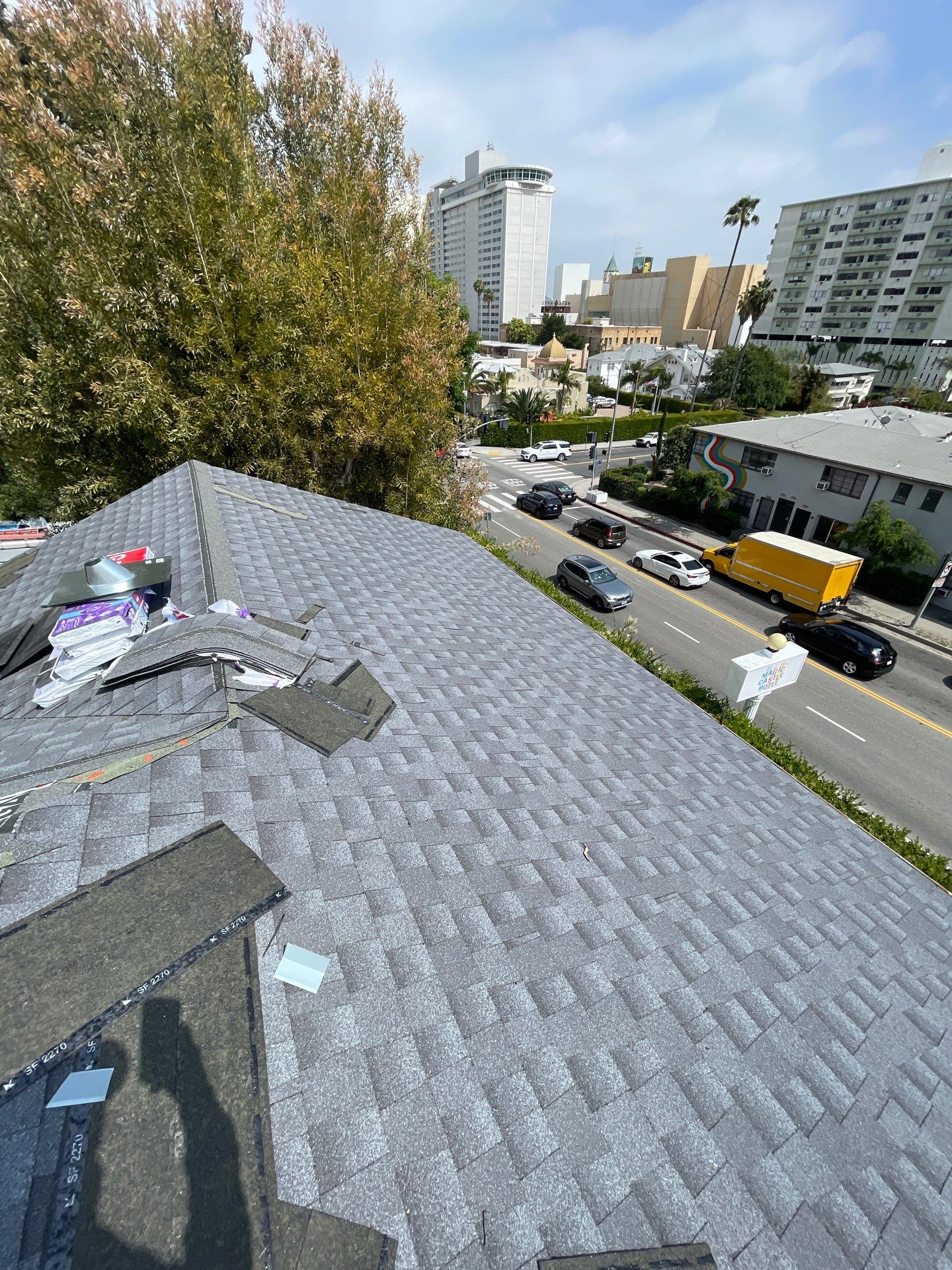 Roof Replacement at the Magic Castle Hotel- Los Angeles, CA 90028 by Epic Roof Replacement