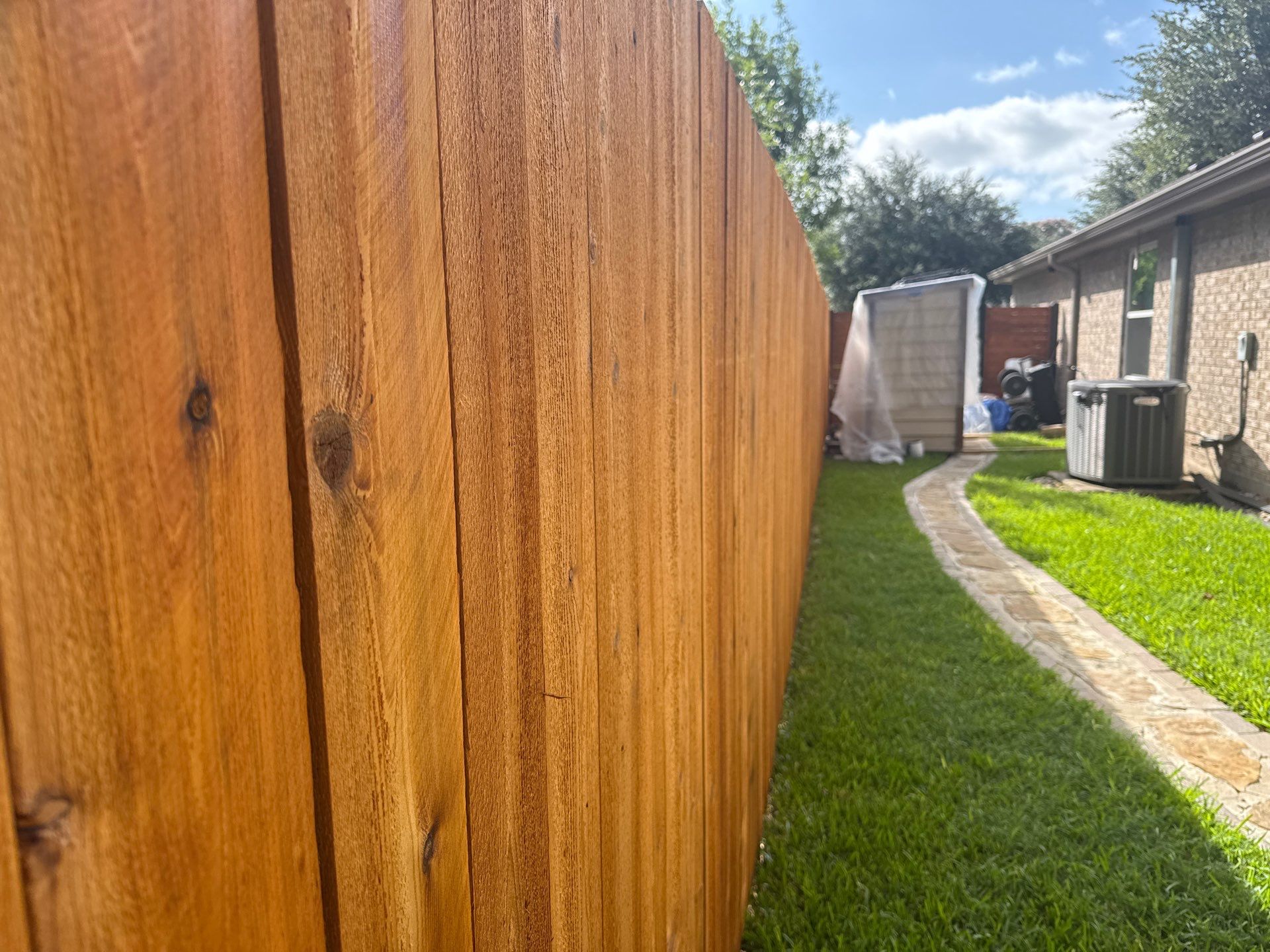 Cedar Privacy Fence Staining and Protection in Pflugerville by Rhino Home Care