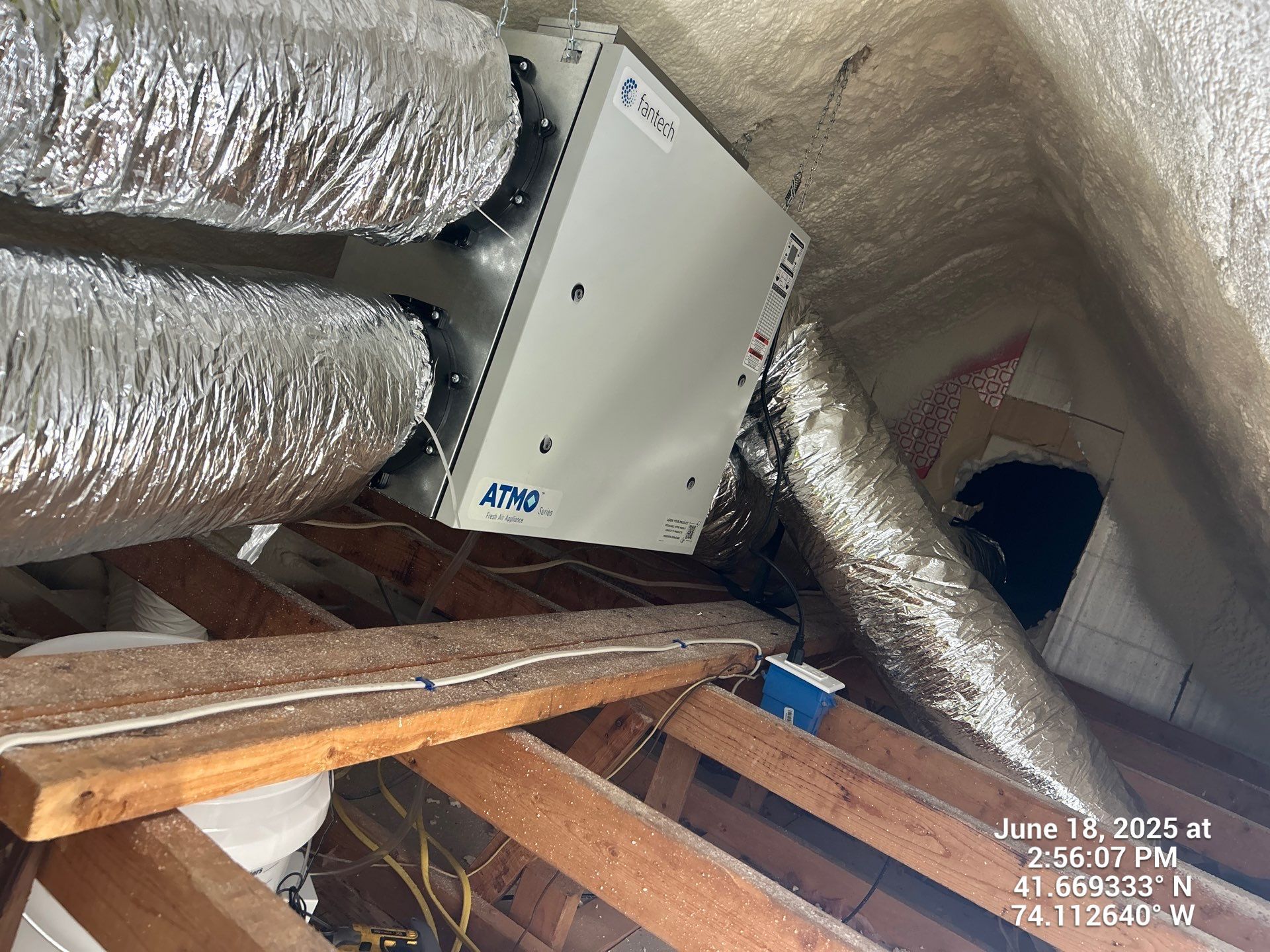 Attic Insulation using Closed Cell Spray Foam by NYS Foam & Energy