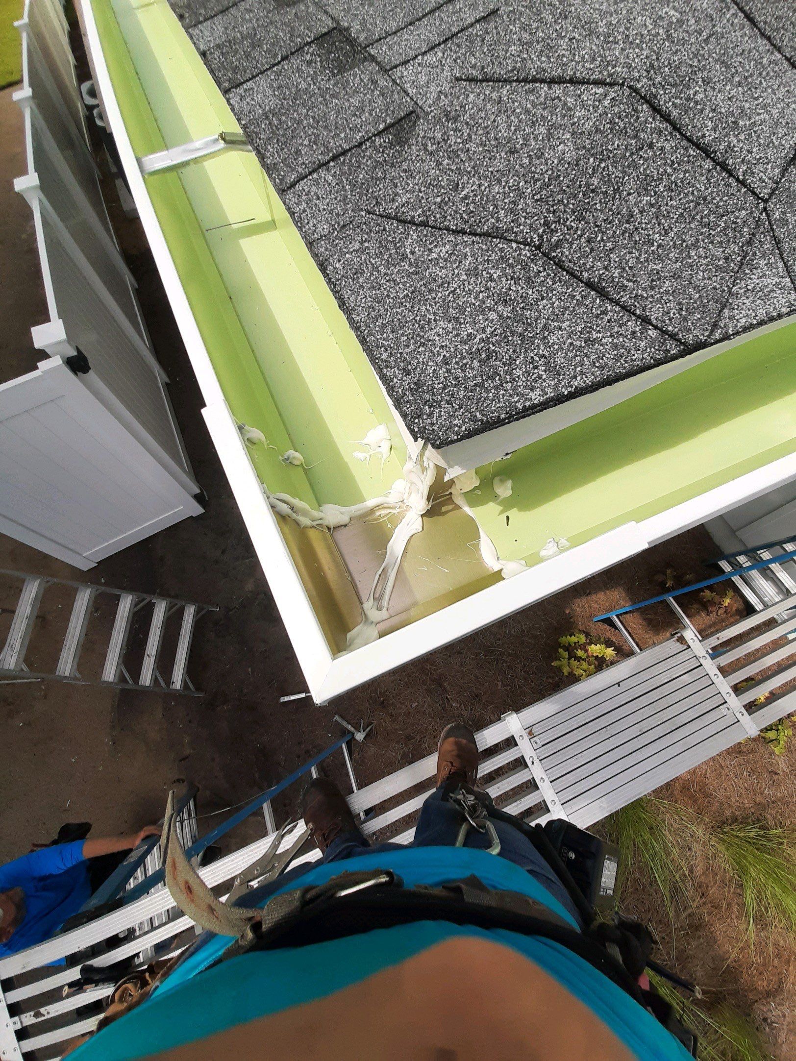Seamless Gutter Installation using White K-Style Gutters by Gutter Professors