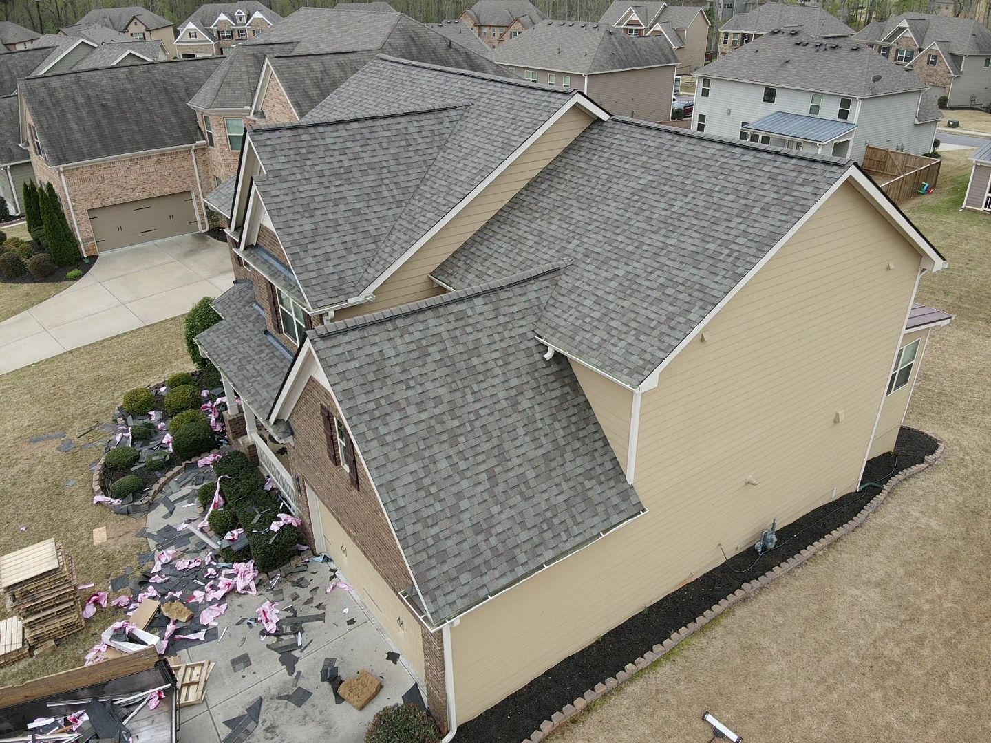 Residential Roofing Installation using Owens Corning by Inspector Roofing and Restoration