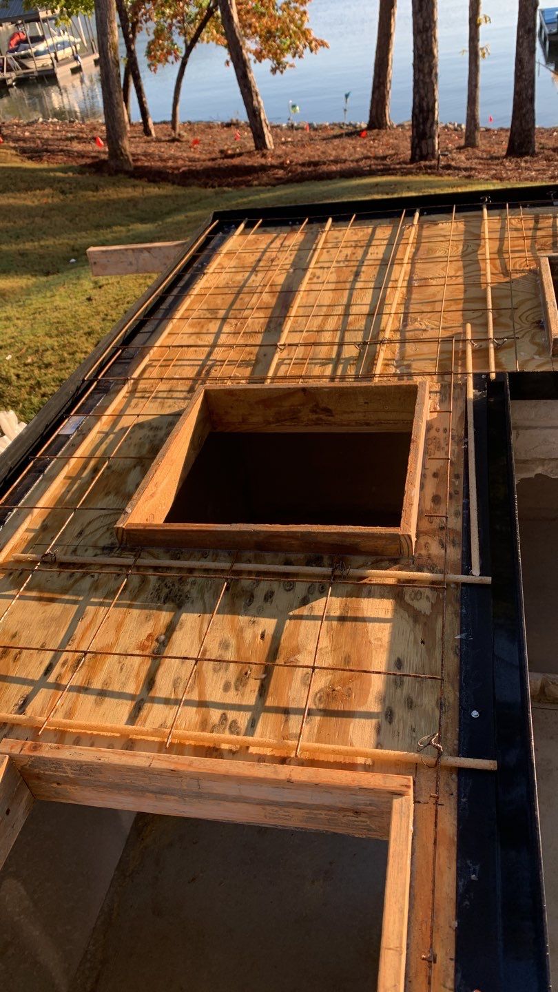 Outdoor Kitchen on Lake Keowee by Xtreme Concrete Services