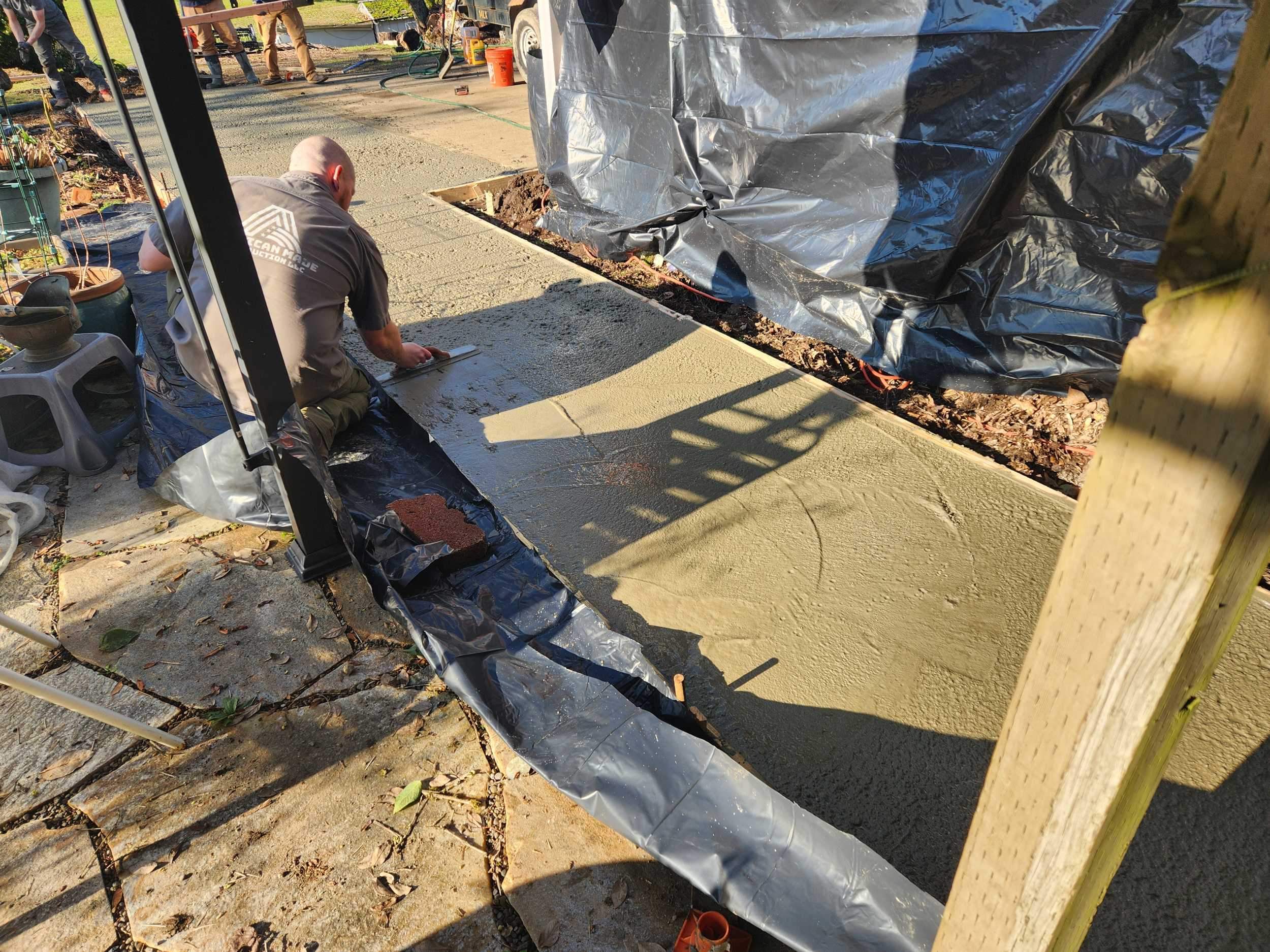 Oregon City Residential Concrete Walkway and Driveway Extension by American Made Construction 
