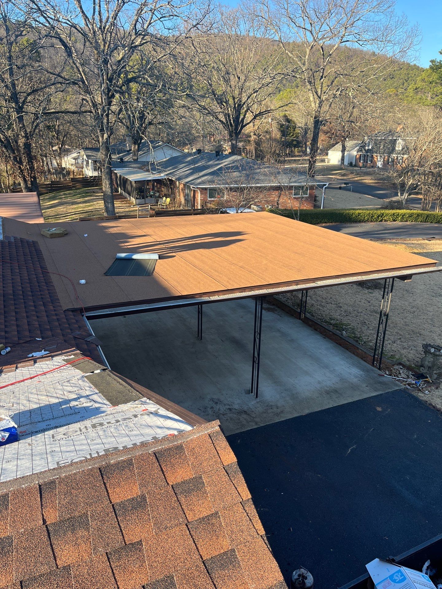 Residential Roof Replacement With GAF Architectural Shingles in Hot Springs by Temple Roofing and Exteriors