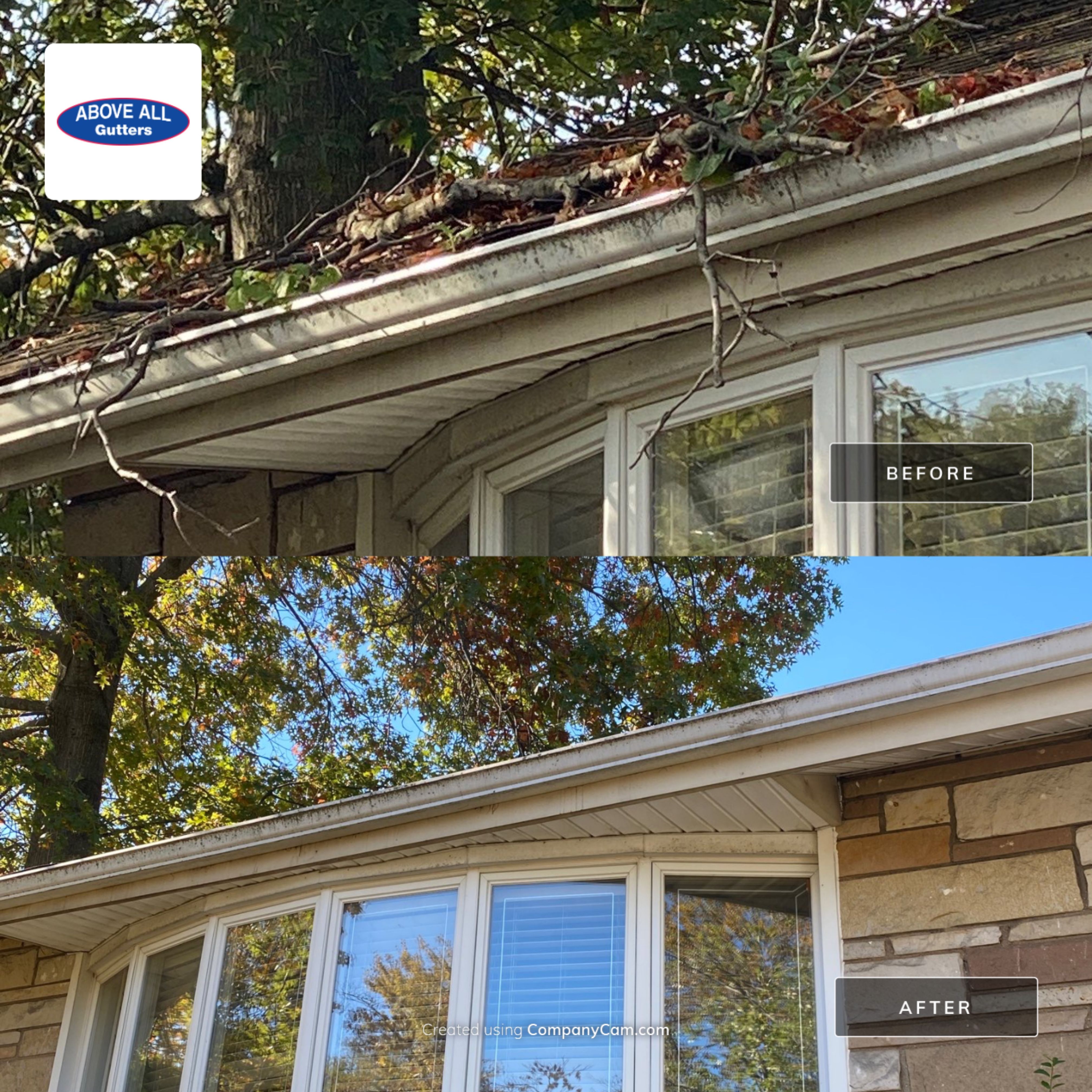 Clean and tighten gutter system.   by Above All Gutters 