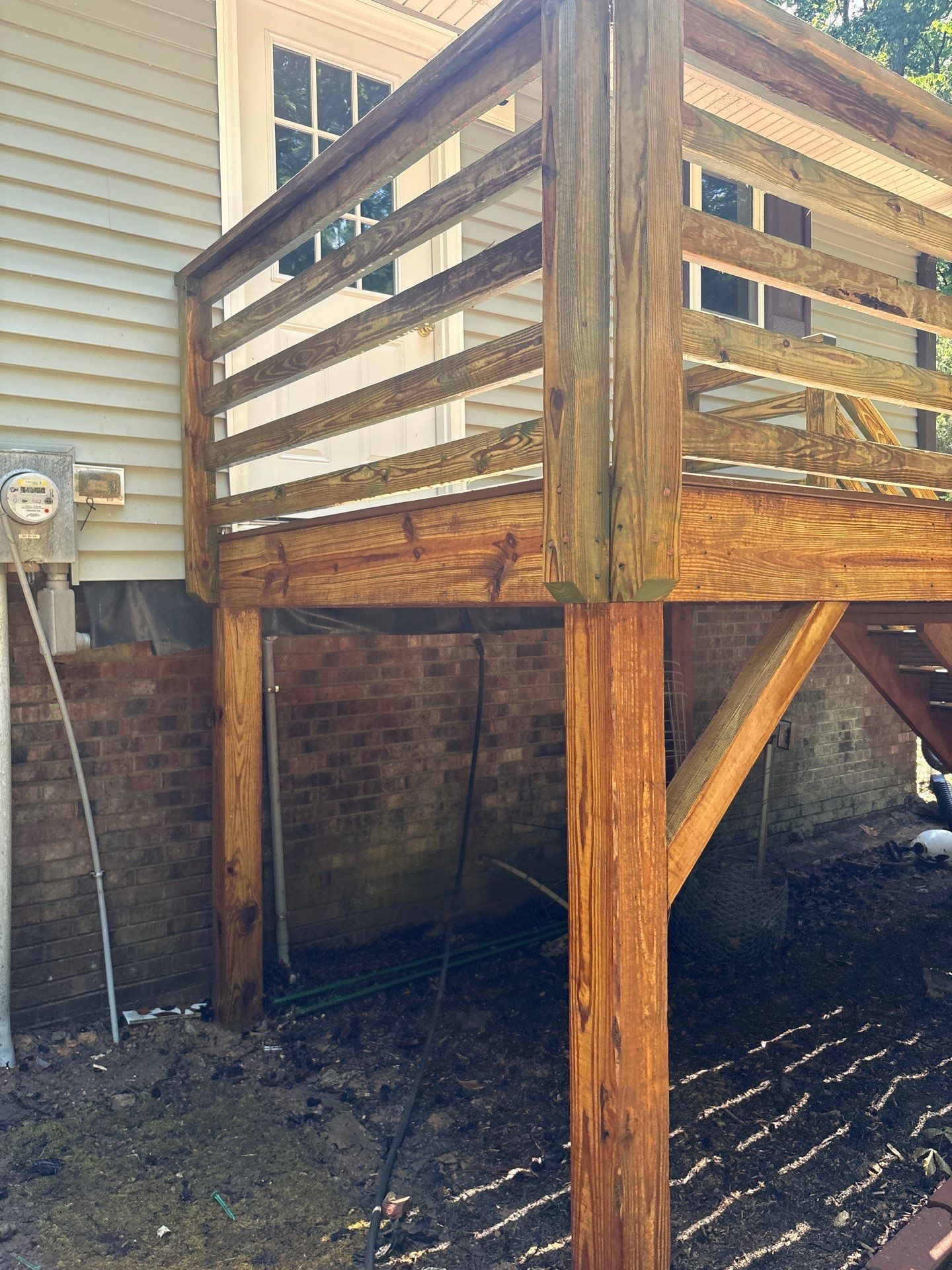 Deck using Wood Sealant and Concrete Using Concrete Sealant by DuraSeal