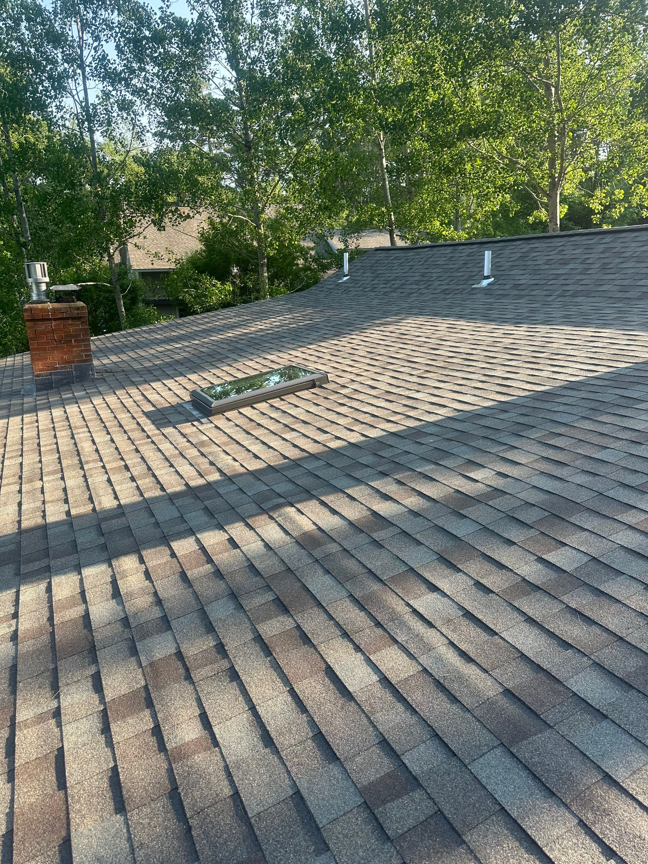 OC Roof Install On The Lake In Deerfield, New Hampshire by Tall pine roofing
