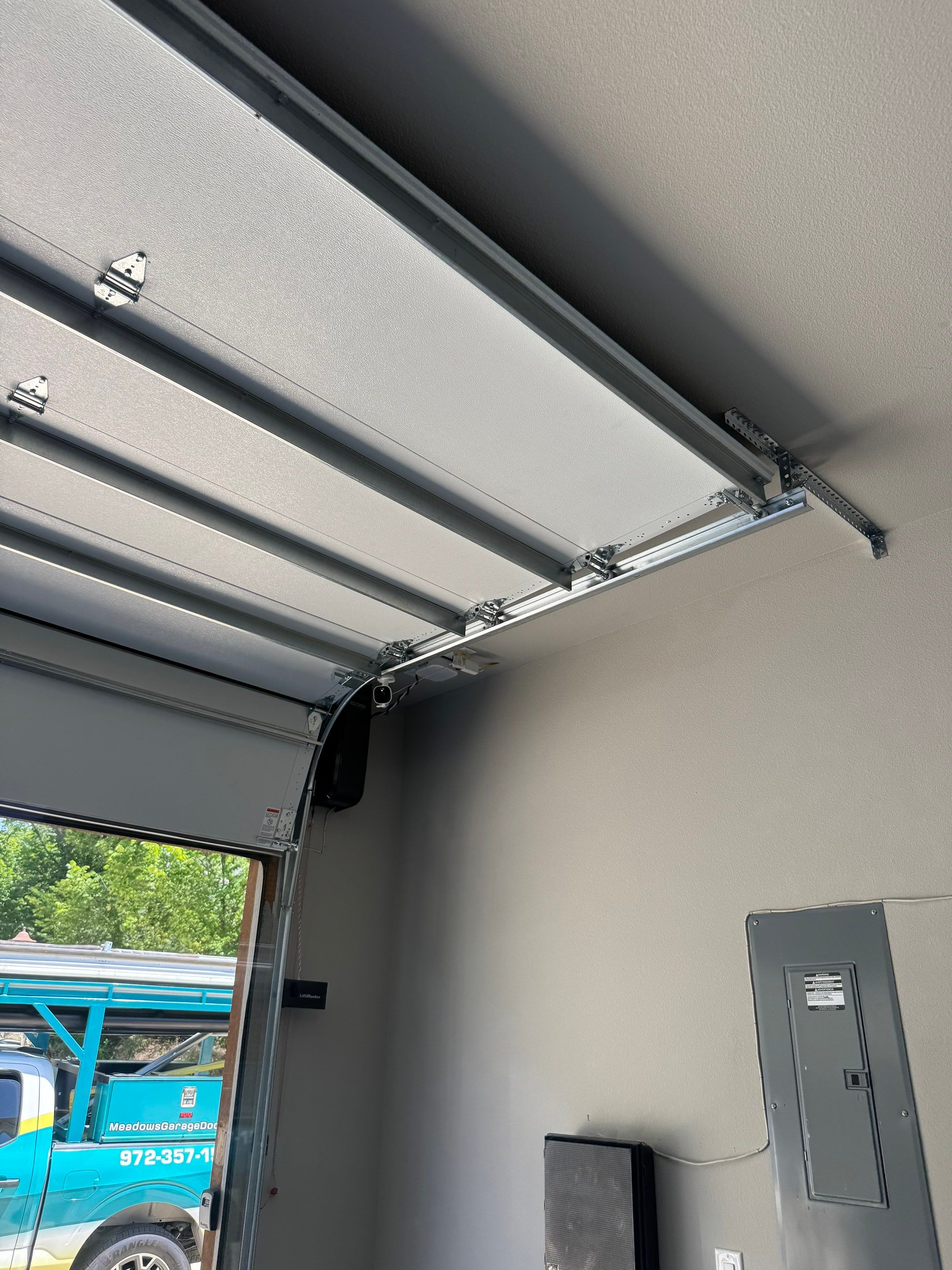 CHI High-Lift Garage Door and LiftMaster Opener Installation in Roanoke by Meadows Garage Doors
