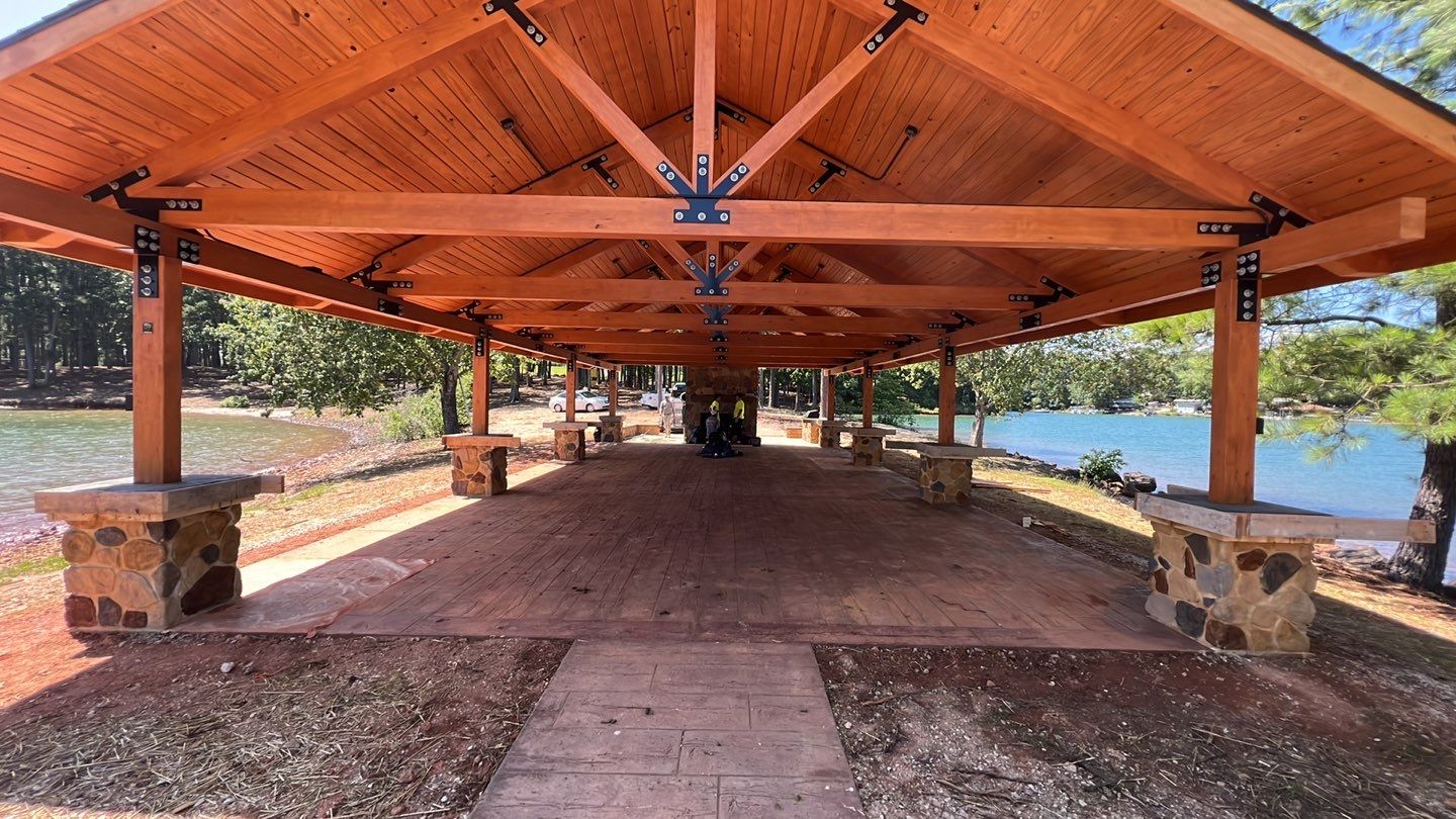 Stamped Concrete Pavilion Slab by Xtreme Concrete Services