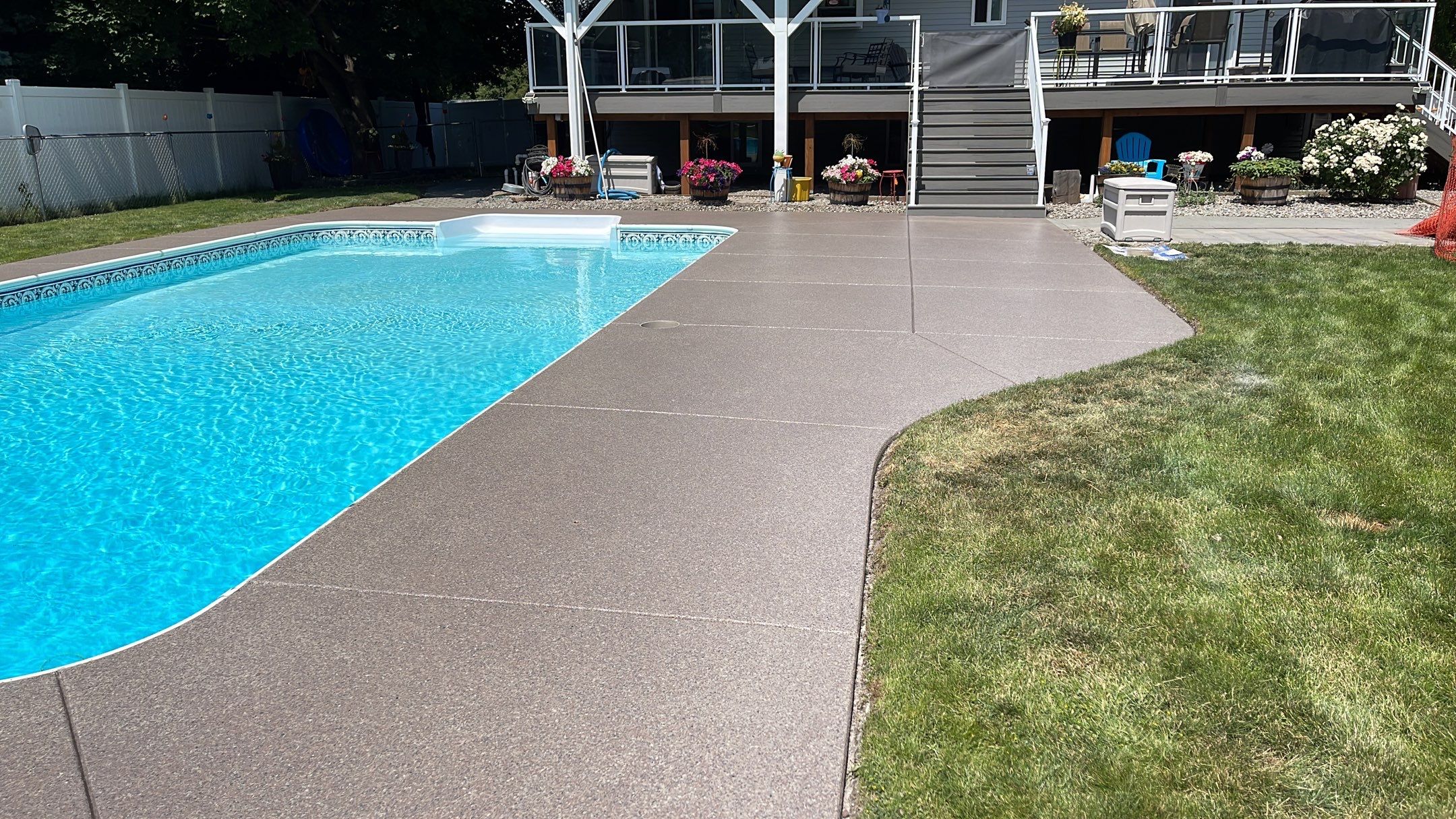 Pool Deck Transformation using Tidal Wave by Croc Coatings, LLC