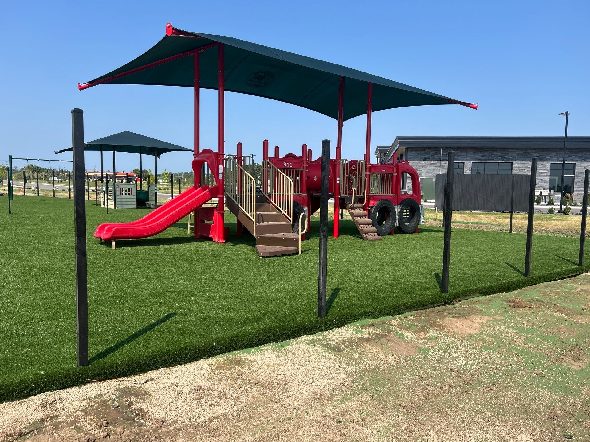 Lake Elmo Playground Artificial Turf Installation by Southwest Greens Midwest