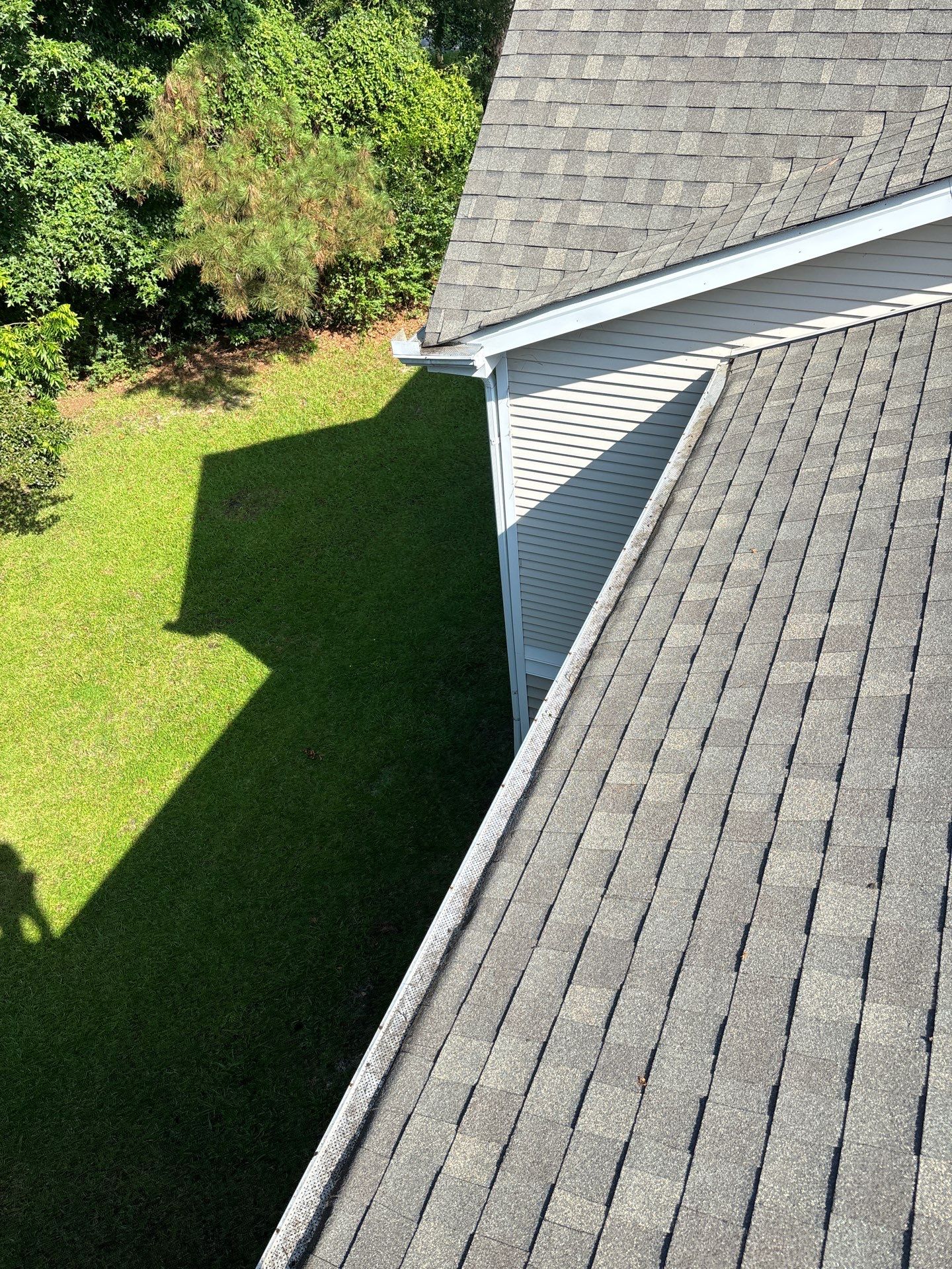 Commercial gutter cleaning Hickory & Statesville, NC after photo with clean gutters