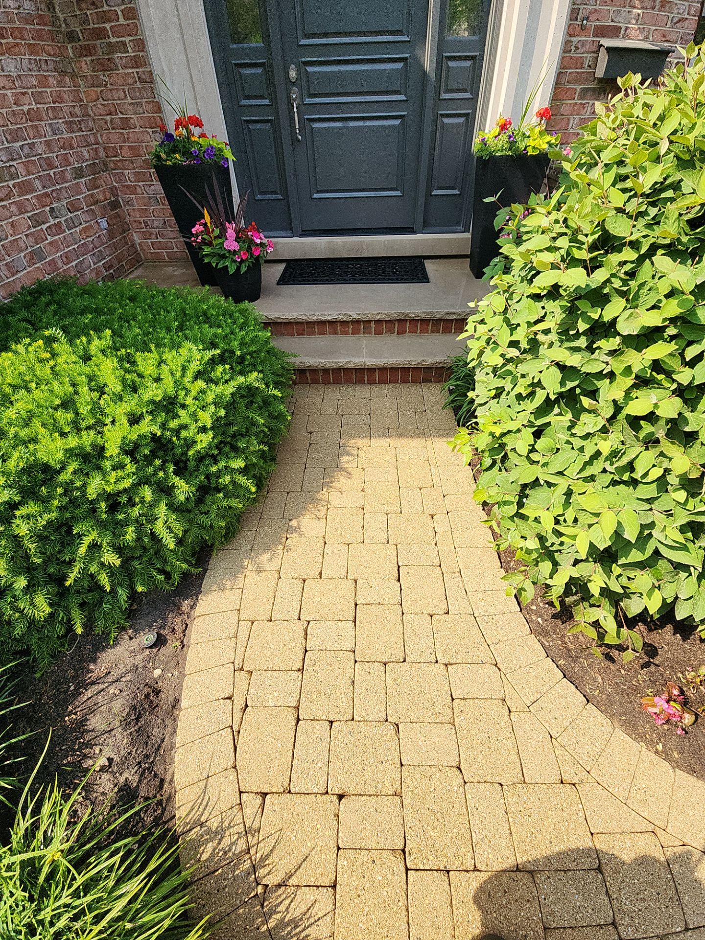 Brick paver repair, cleaning sanding and sealing by Northern Power Washing LLC.