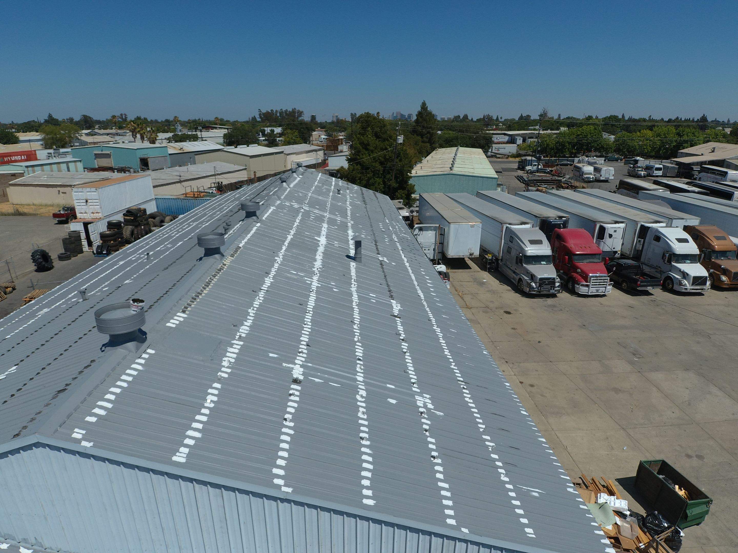 MR Roofing system using Conklin Benchmark/PUMA XL fabric and coating by Straight Edge Roofing Inc