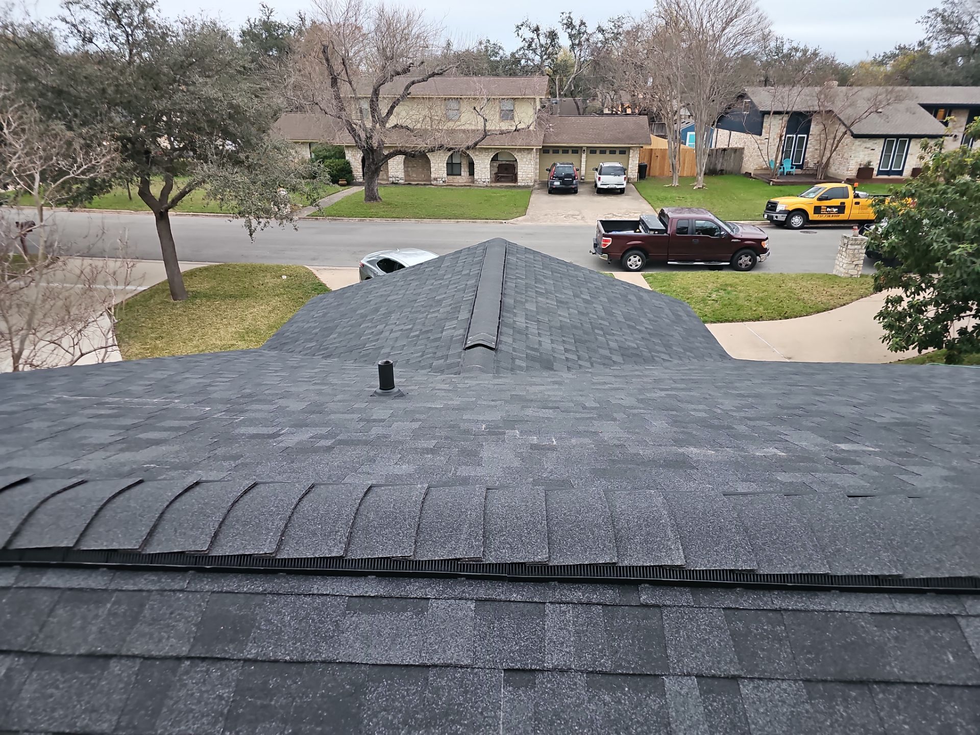 Residential Roofing Installation using IKO Dynasty Shadow Brown by DeZign Roofing & Exteriors