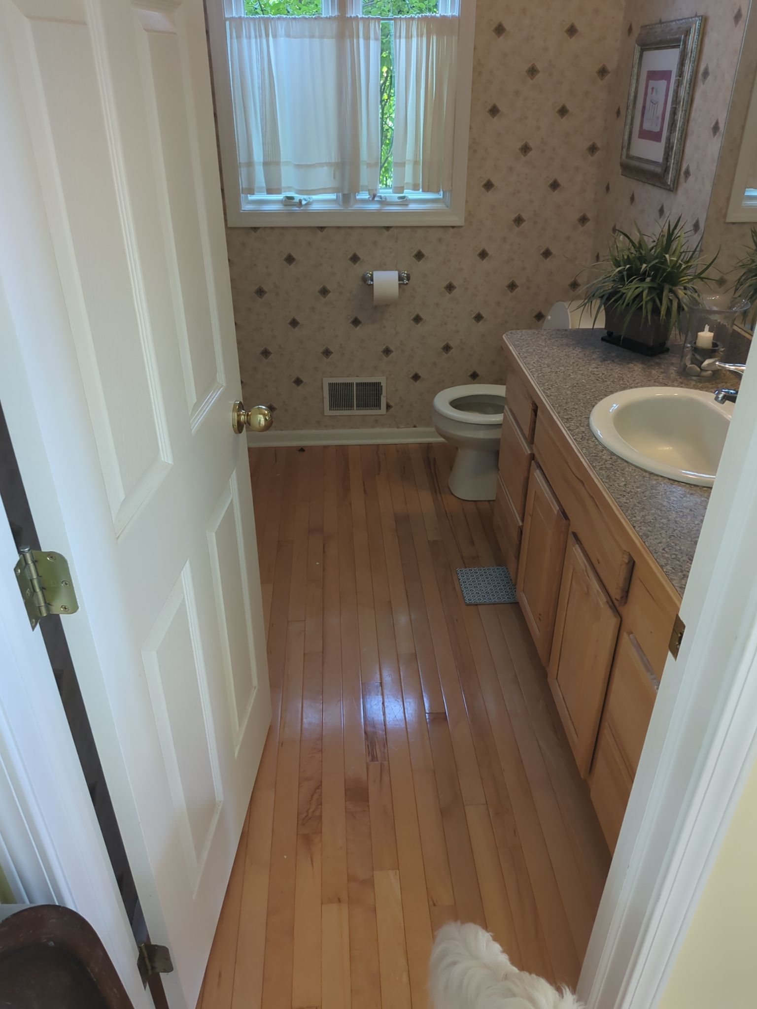  7 inch wide engineered  White Oak site sand and finish by Ann Arbor Hardwoods 
