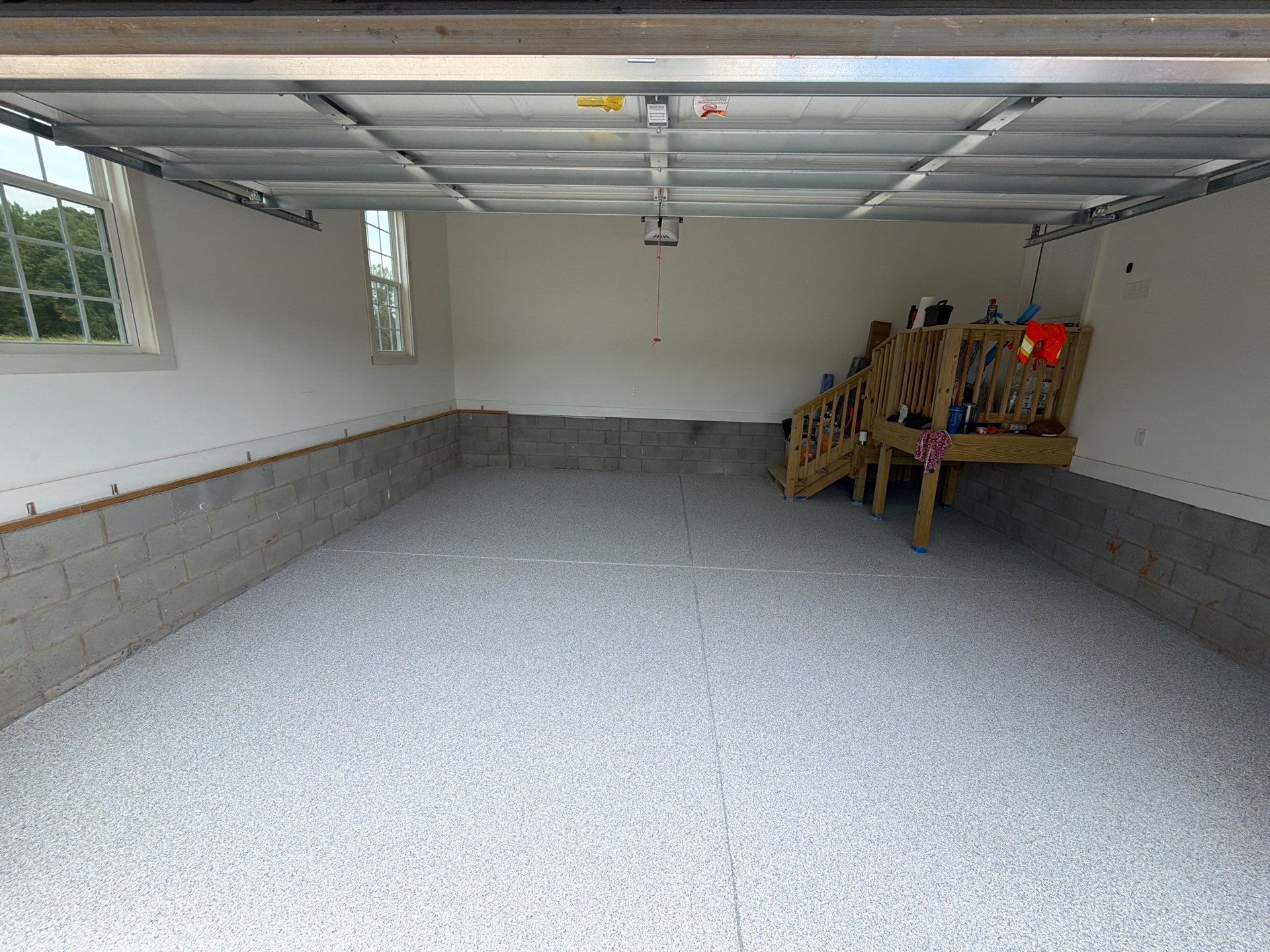 Custom Polyaspartic FLake Garage 