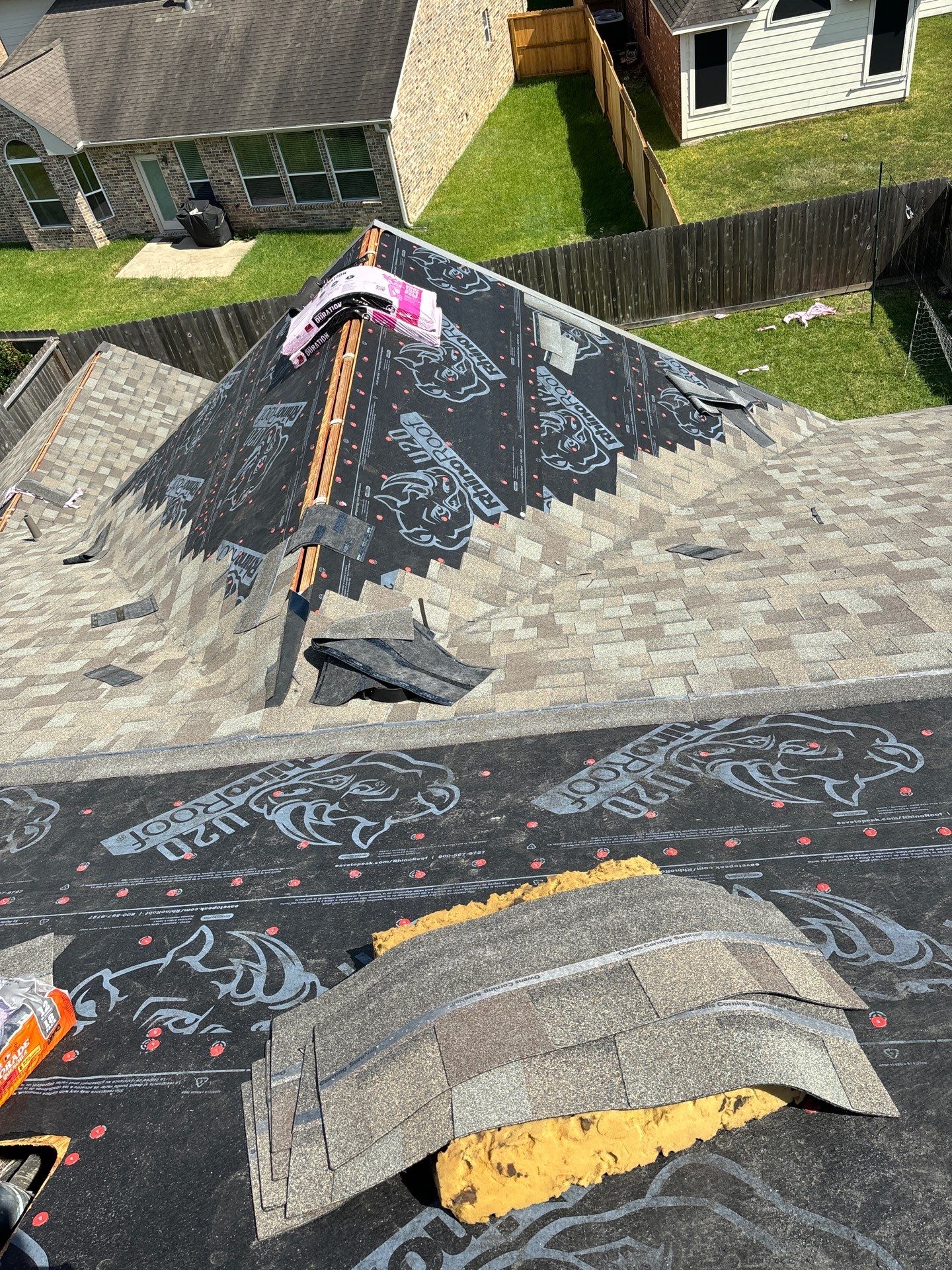 Residential Roofing Installation using Owen's Corning Duration (Lifetime) Shingles by Roof Repair Company