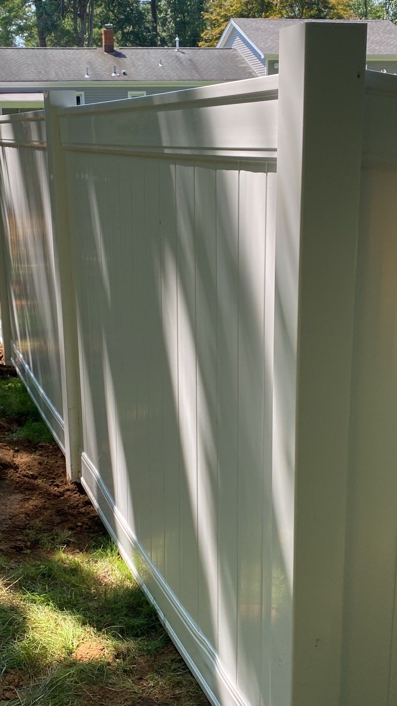 Fence Installation using Vinyl Fence 6ft Privacy by A Plus Exterior