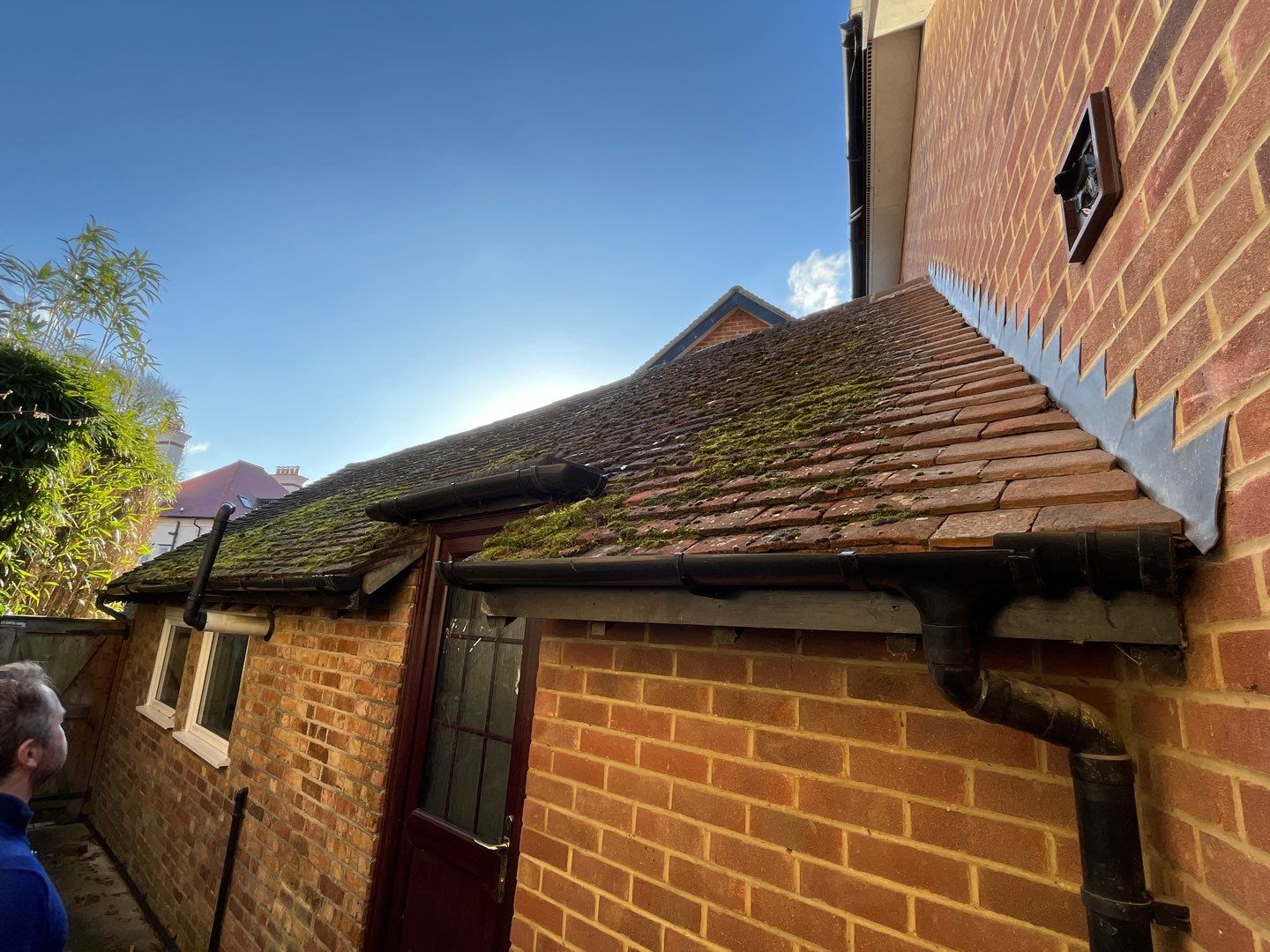 Roof Patio Driveway Clean using Mosmatic FSC and Biocide by Ges Exterior Cleaning ltd