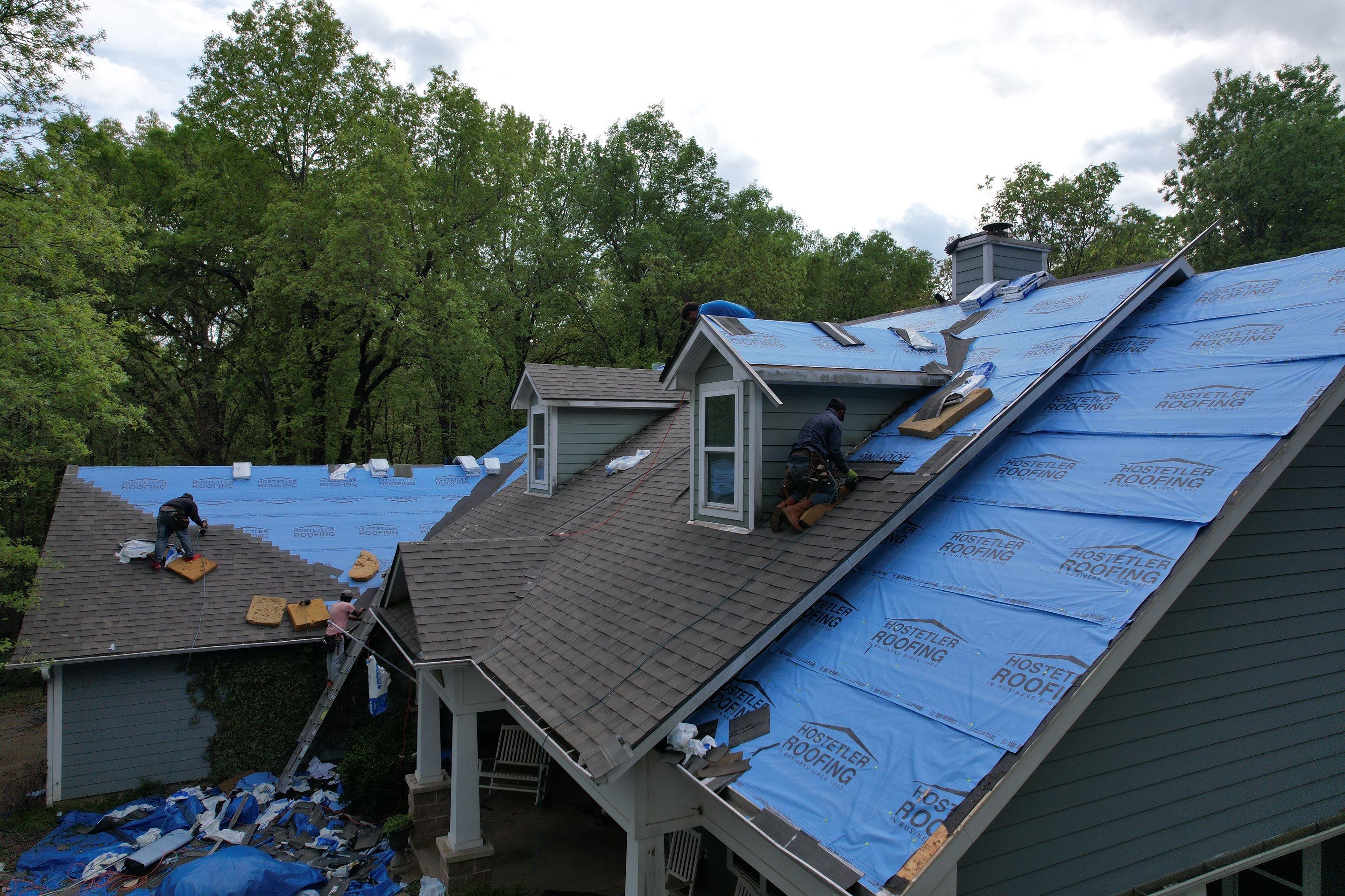 Residential Shingle Reroof using Malarkey Vista by Hostetler Roofing