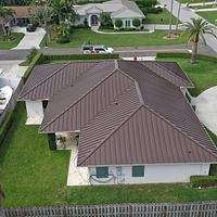 24ga 1.5" Mechanical Seam Mansard Brown  by Total Roofing System The Metal Roof Experts