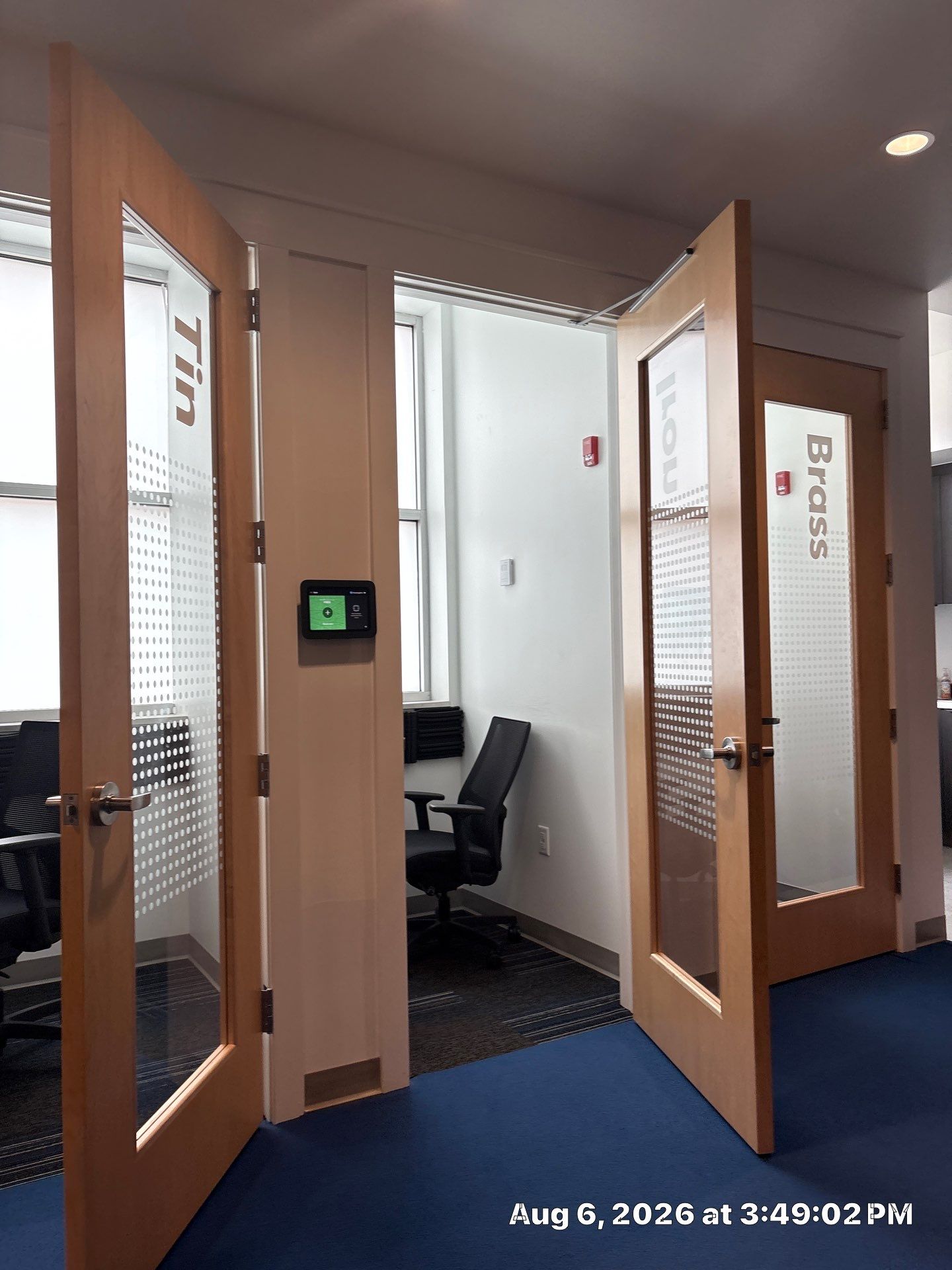 Modern Lincoln Office Build-Out Featuring Custom Slat Partitions by CompanyCam Sales Demo