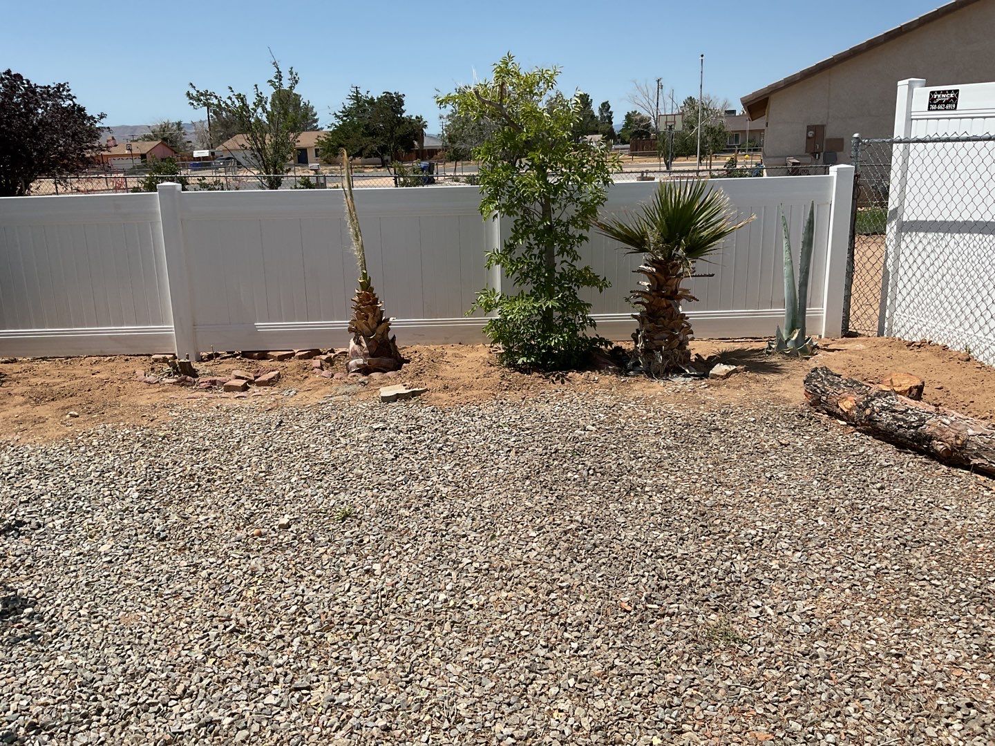 Fence replacement using 6ft and 4ft vinyl  by Fence Guys Inc. 