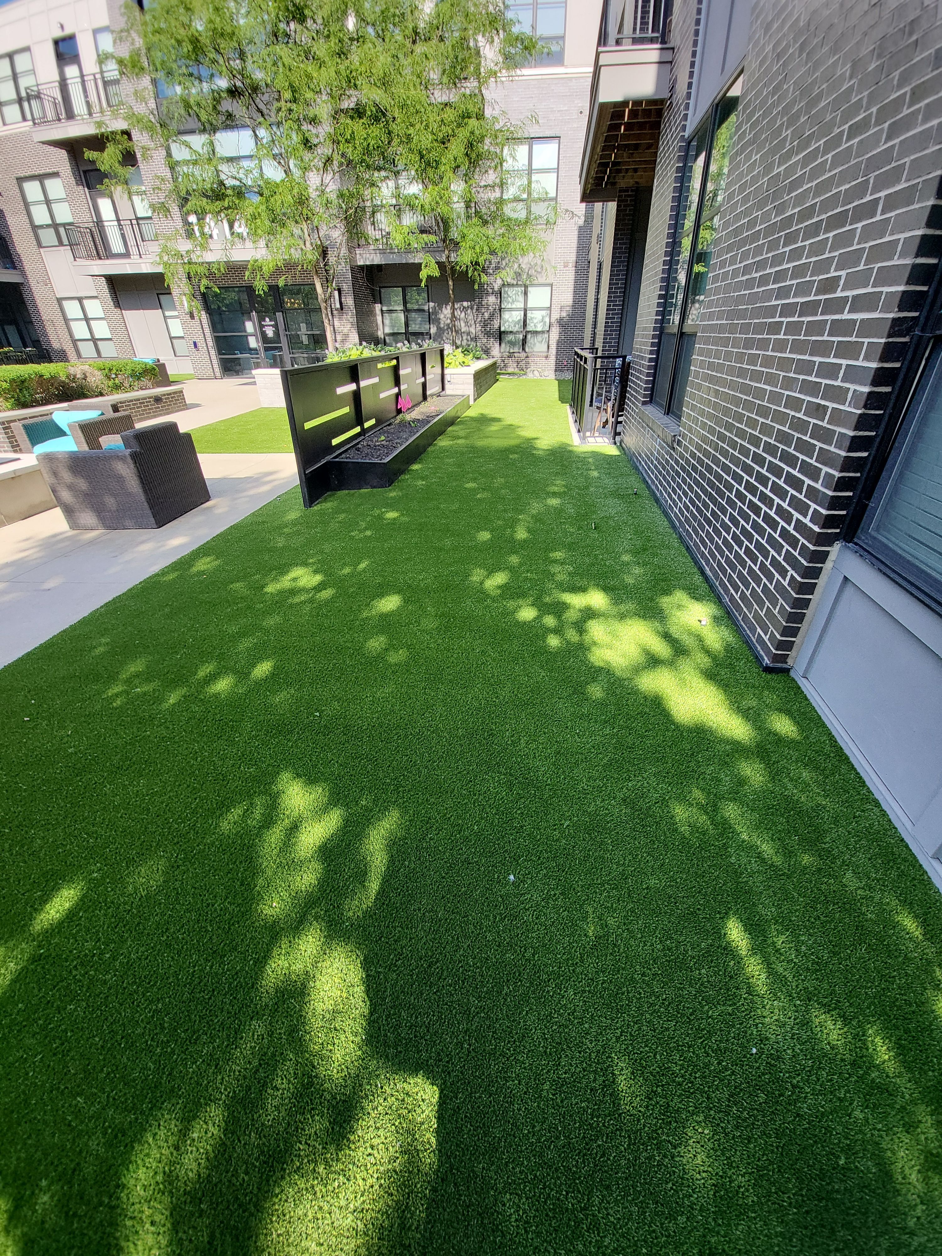 Above Garage Courtyard Synthetic Lawn @ The Broadview by Southwest Greens Midwest