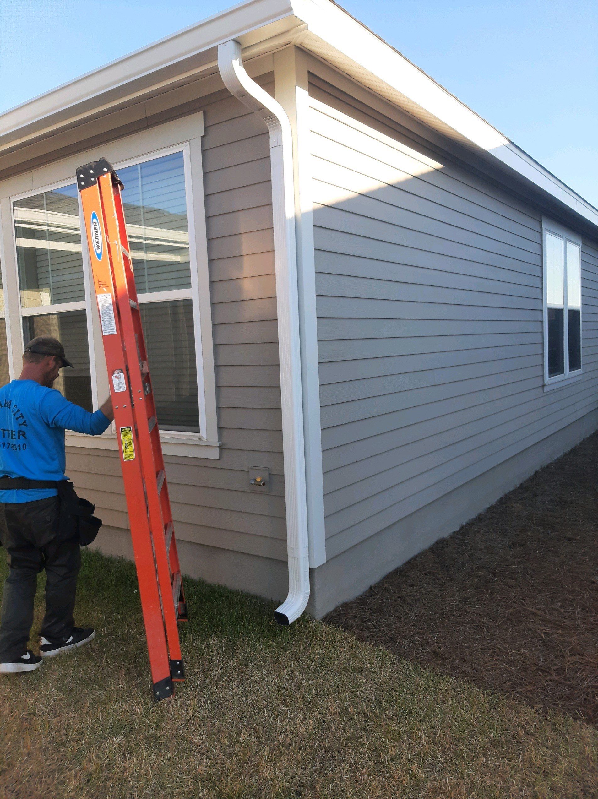 Gutter Installation using K-Style Seamless Gutters by Gutter Professors