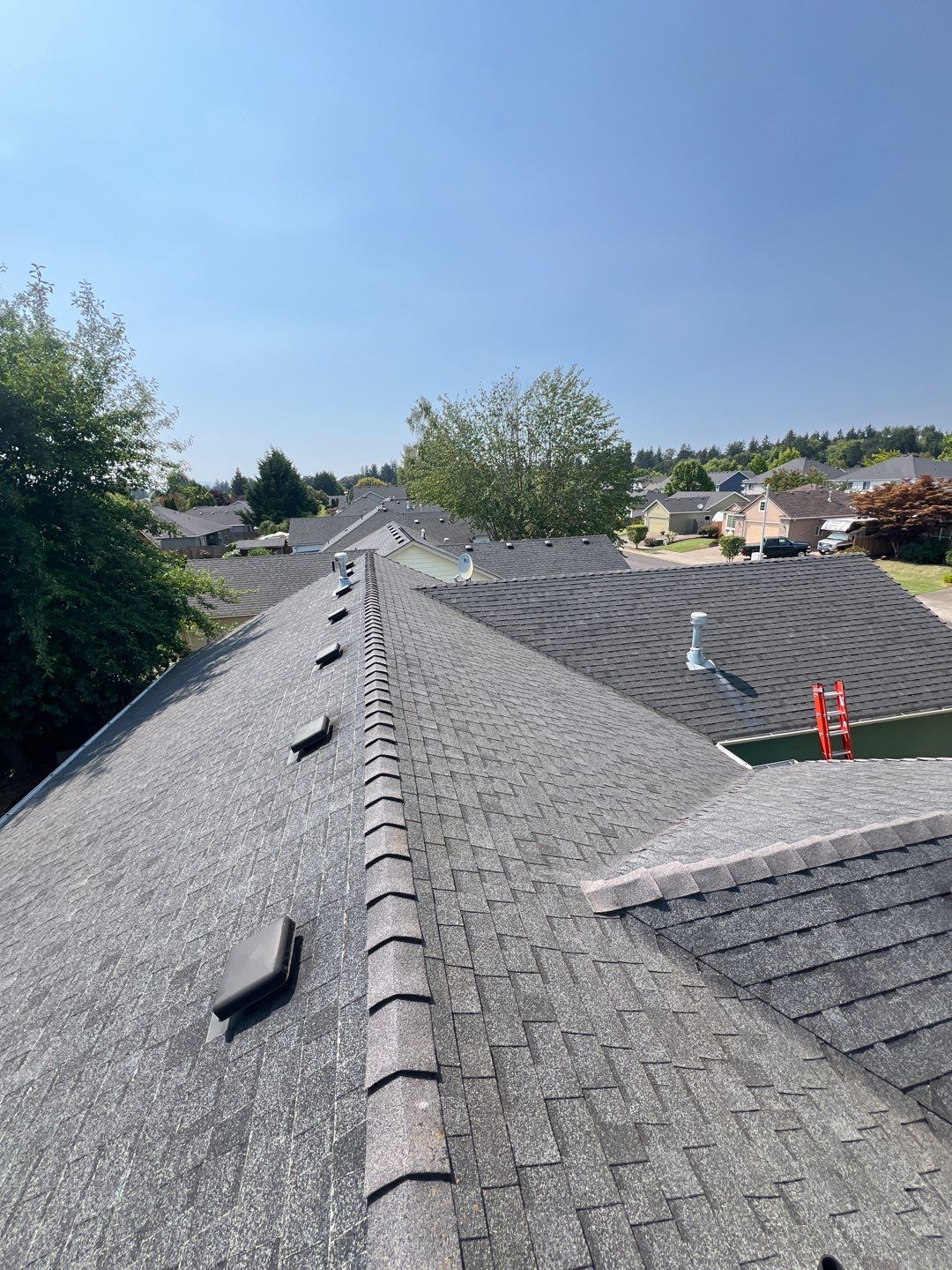 Residential Roofing Installation using IKO Dynasty (Color: Granite Black) by Orezona Building & Roofing Company, Inc.