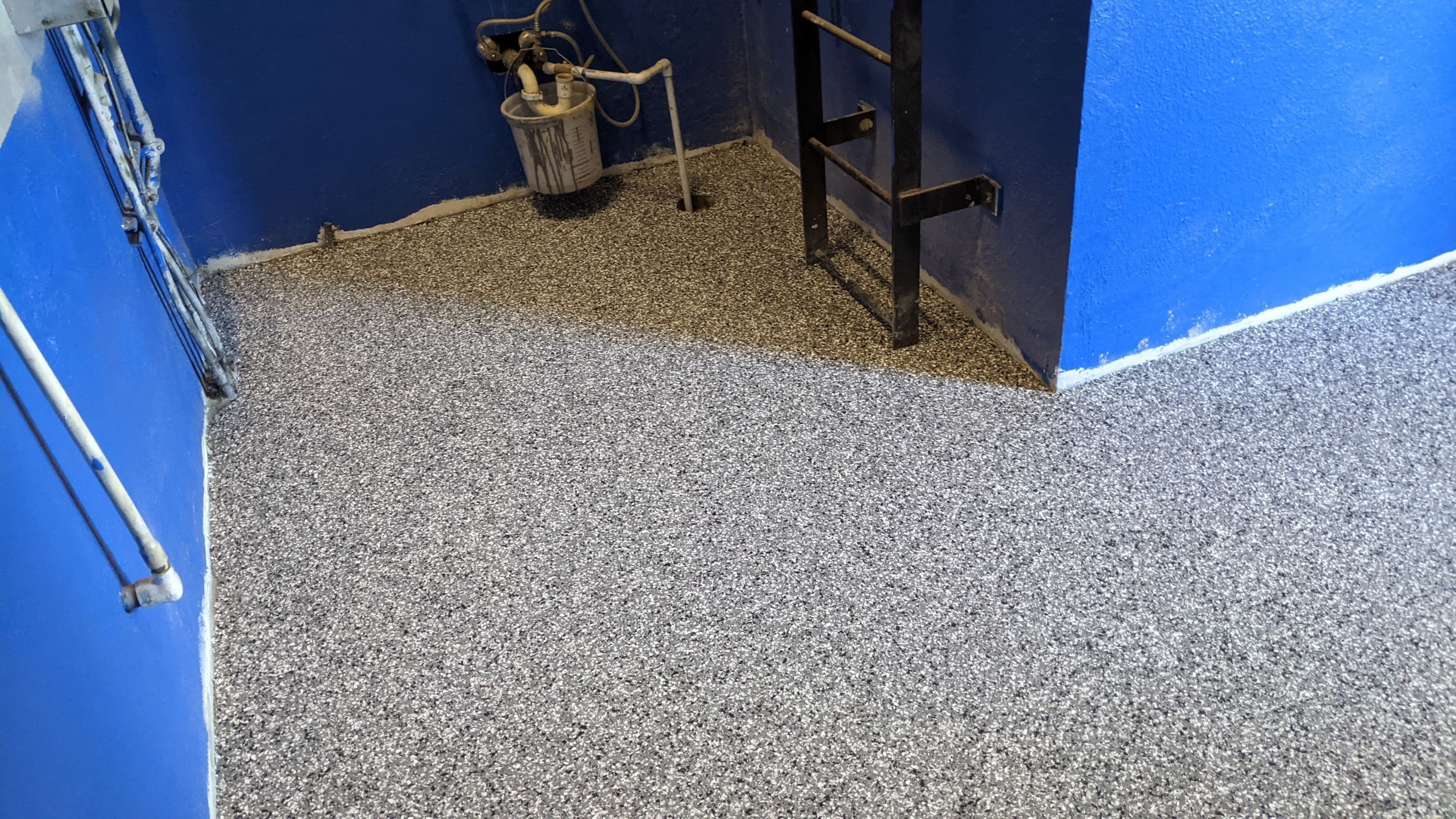 Commercial Floor Transformation using Slate Stone by Croc Coatings, LLC