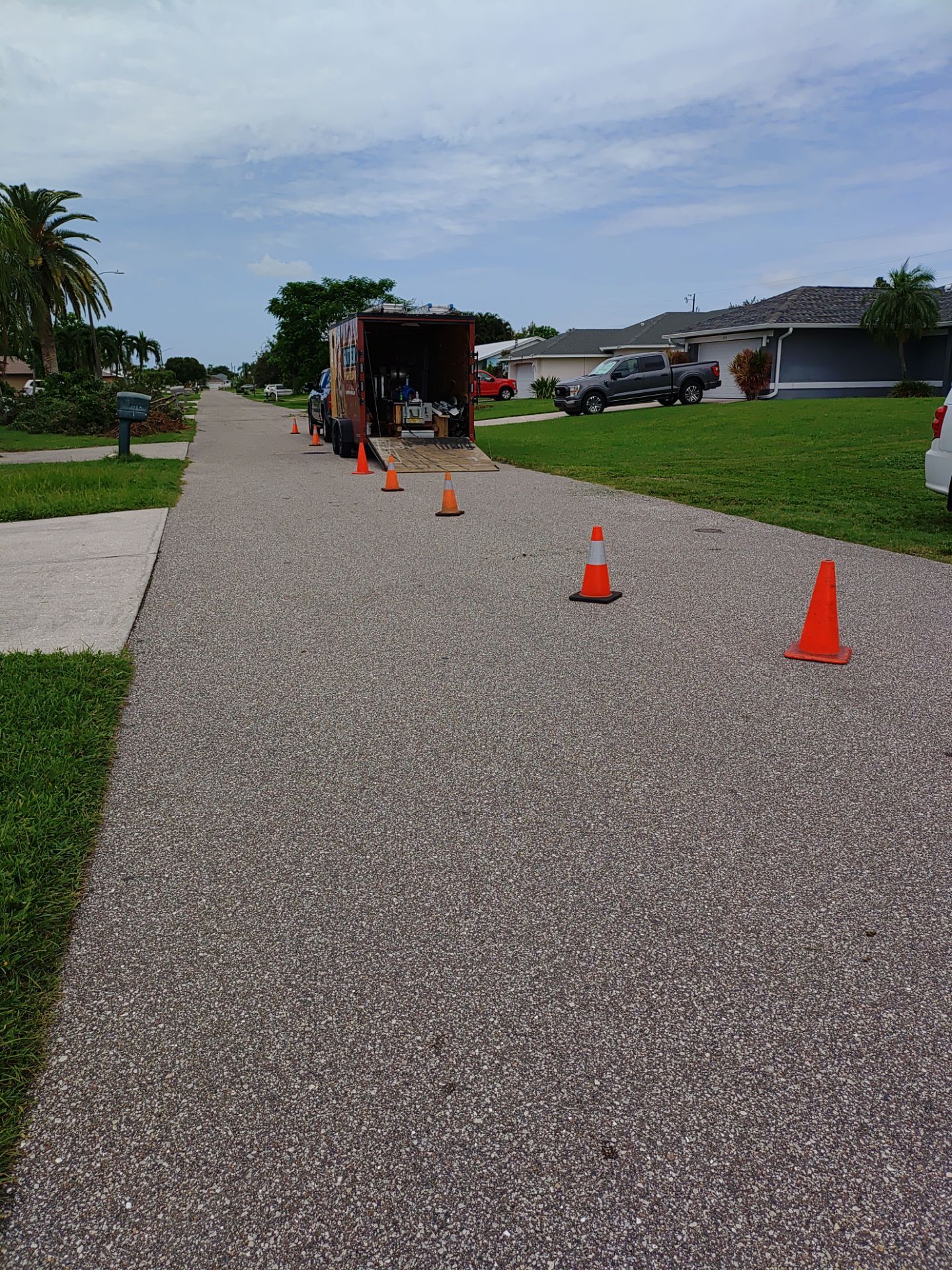 3x4 Downspouts Bronze Installation in Cape Coral FL by Gutter Professors